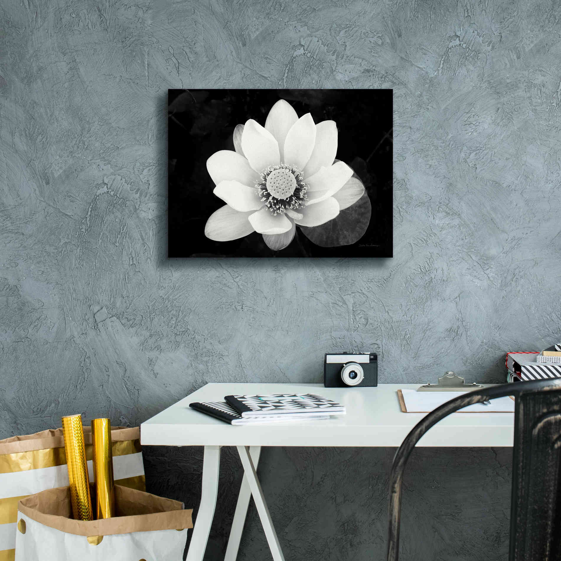 'Lotus Flower II v2' by Debra Van Swearingen, Canvas Wall Art,16 x 12
