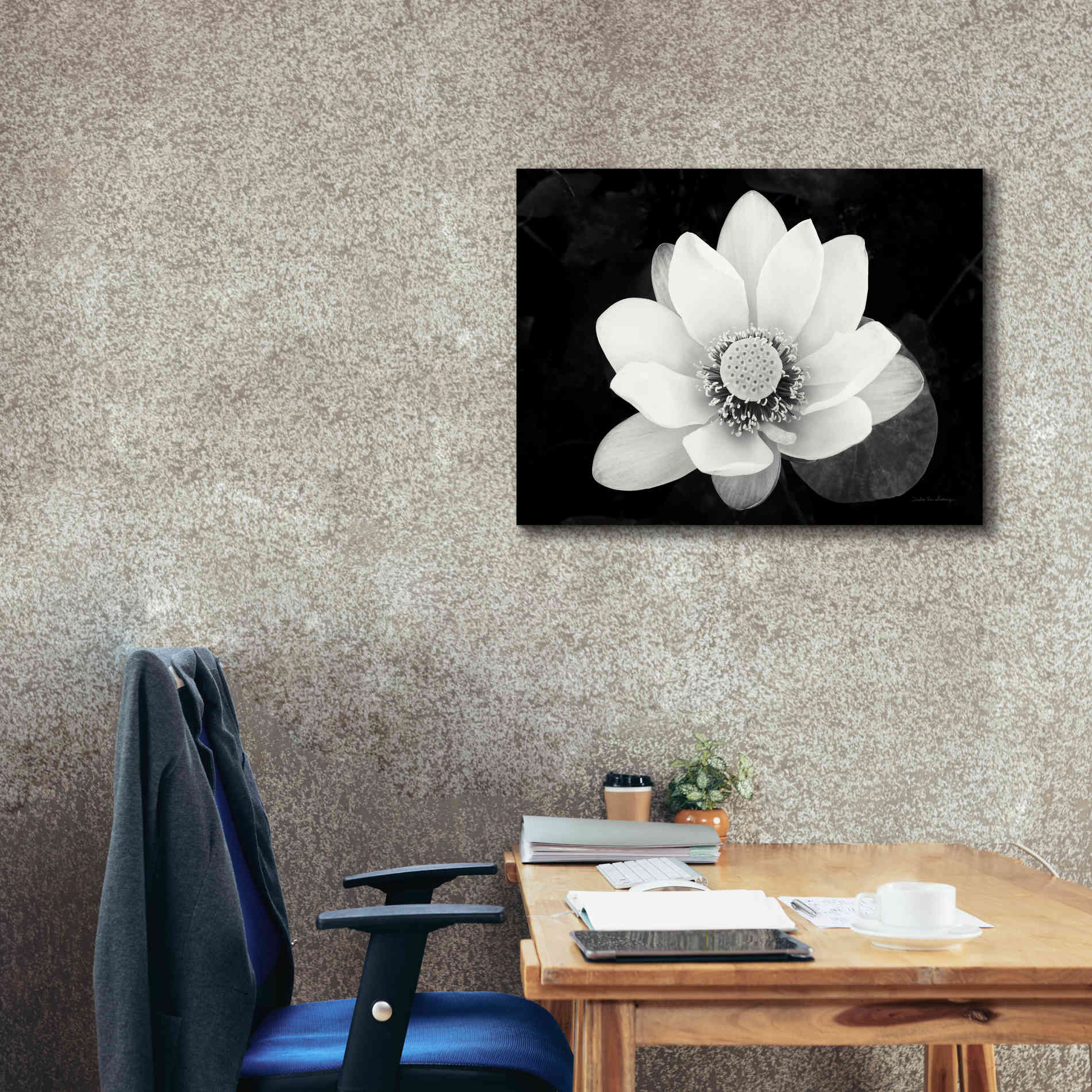 'Lotus Flower II v2' by Debra Van Swearingen, Canvas Wall Art,34 x 26