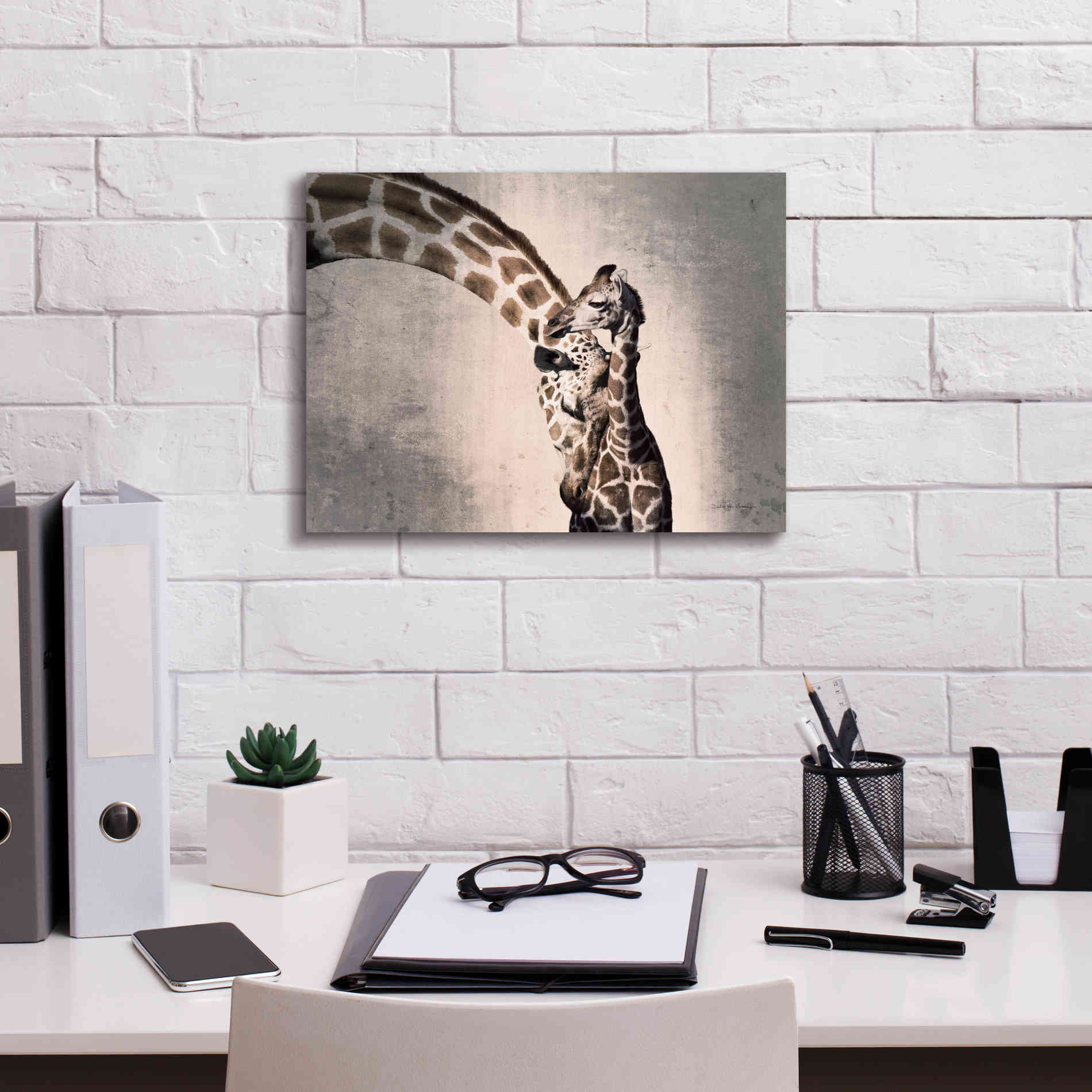 'Mother and Son' by Debra Van Swearingen, Canvas Wall Art,16 x 12