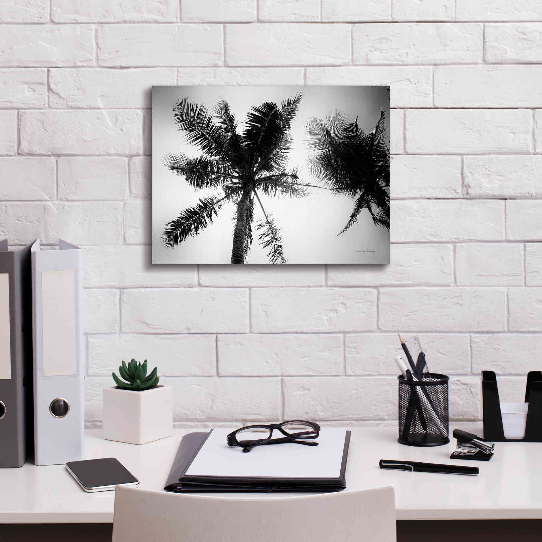 'Palm Tree Looking Up II' by Debra Van Swearingen, Canvas Wall Art,16 x 12