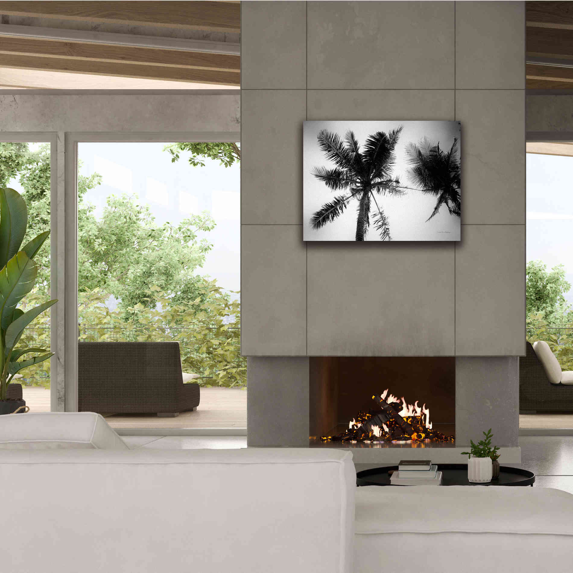 'Palm Tree Looking Up II' by Debra Van Swearingen, Canvas Wall Art,34 x 26