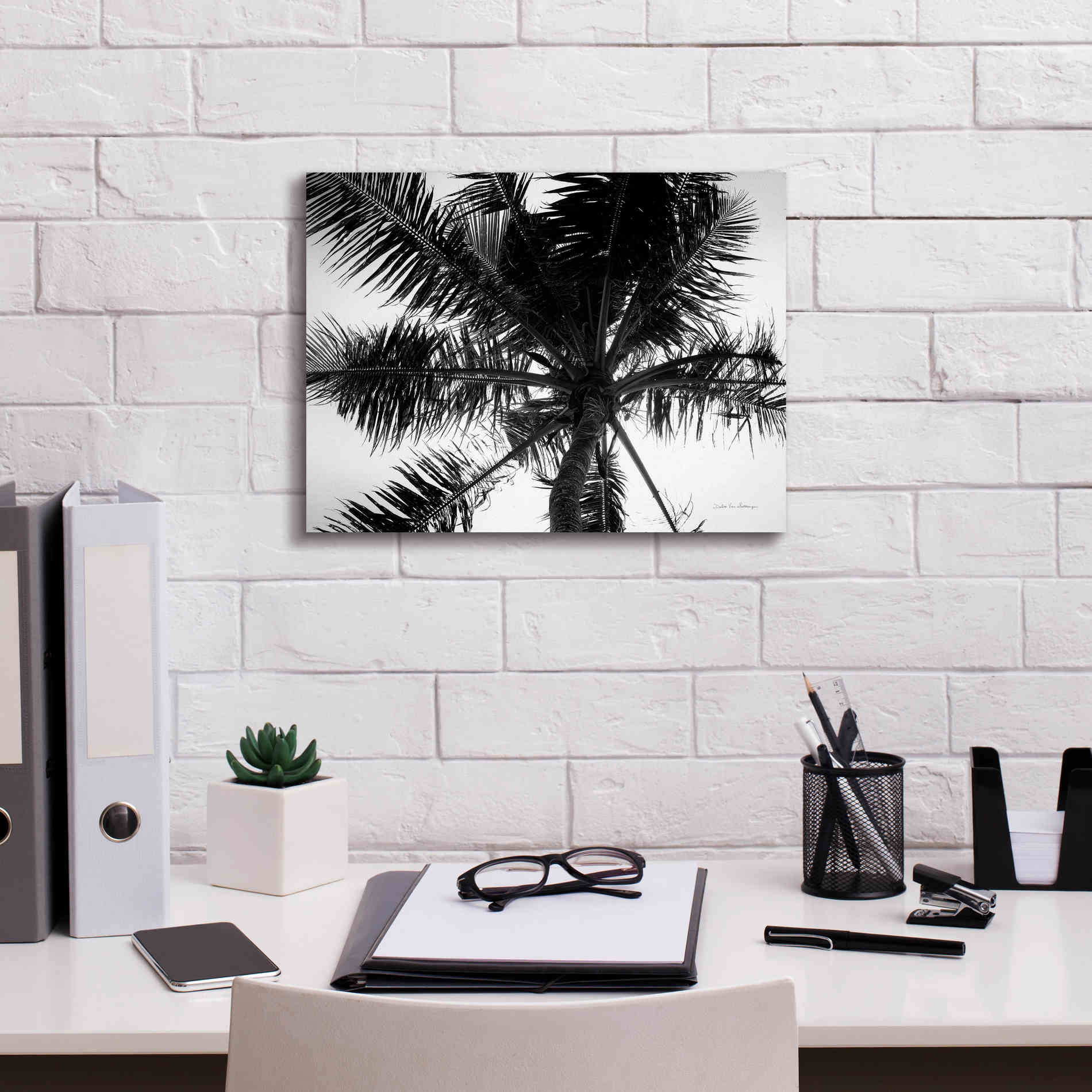 'Palm Tree Looking Up III' by Debra Van Swearingen, Canvas Wall Art,16 x 12