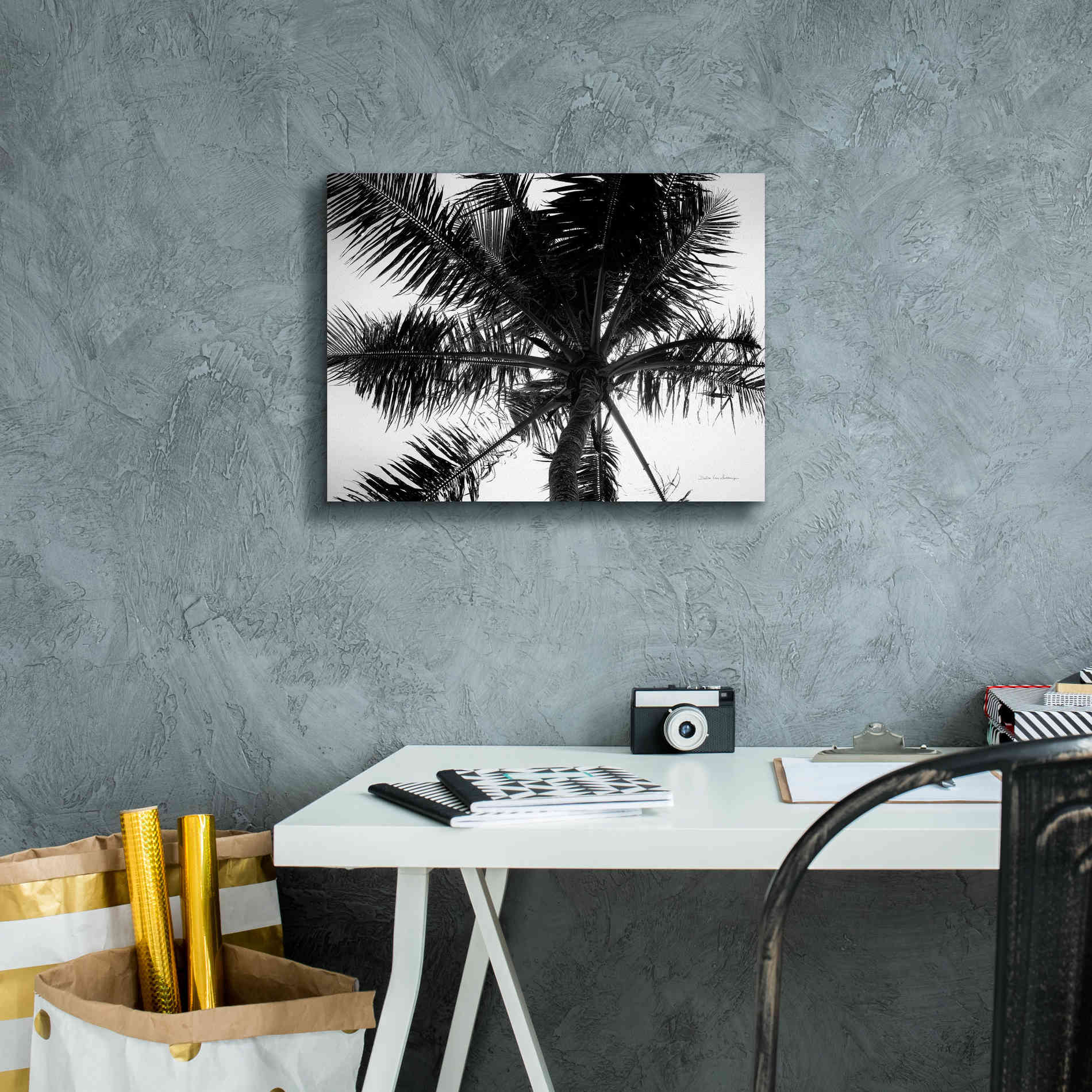 'Palm Tree Looking Up III' by Debra Van Swearingen, Canvas Wall Art,16 x 12