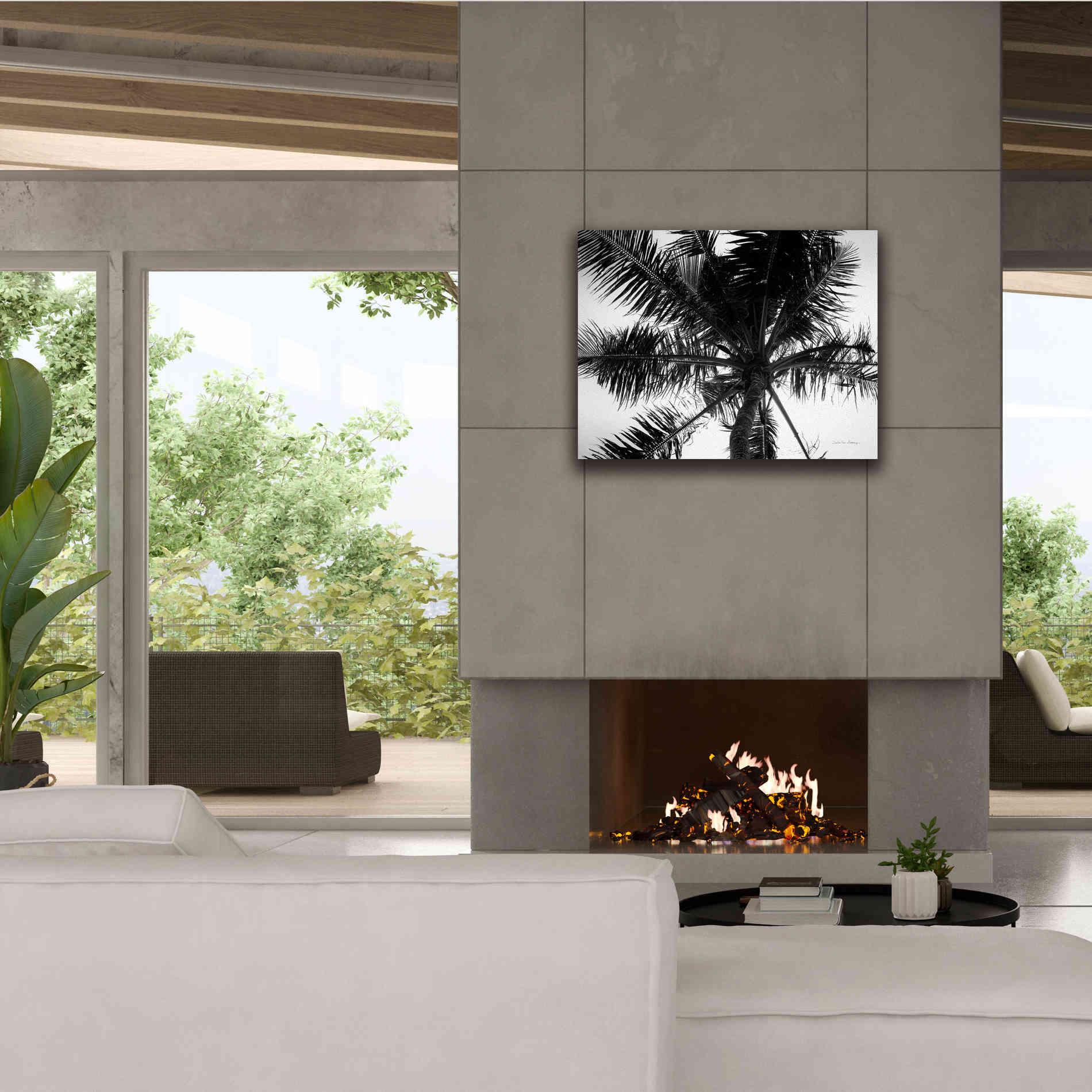 'Palm Tree Looking Up III' by Debra Van Swearingen, Canvas Wall Art,34 x 26