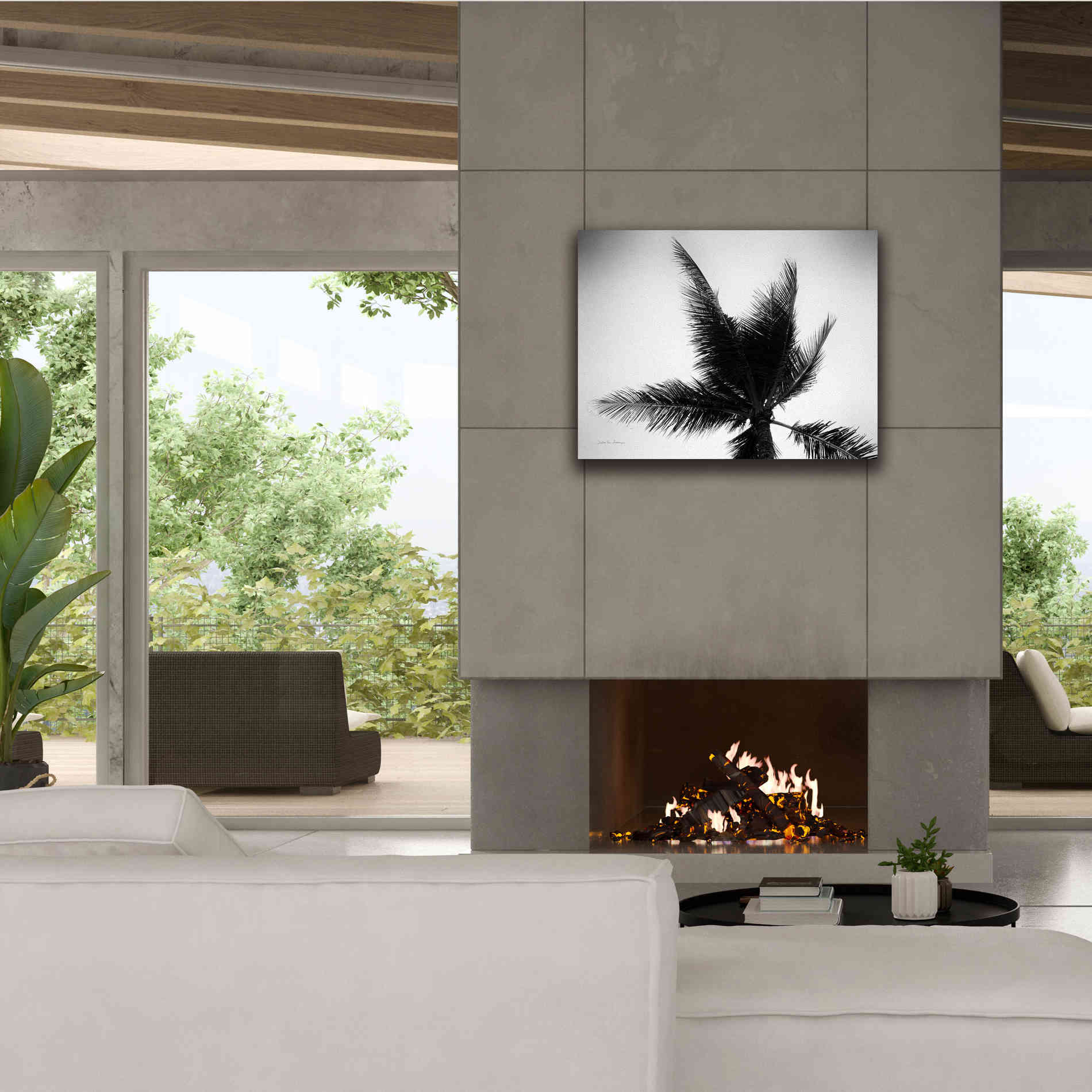 'Palm Tree Looking Up IV' by Debra Van Swearingen, Canvas Wall Art,34 x 26