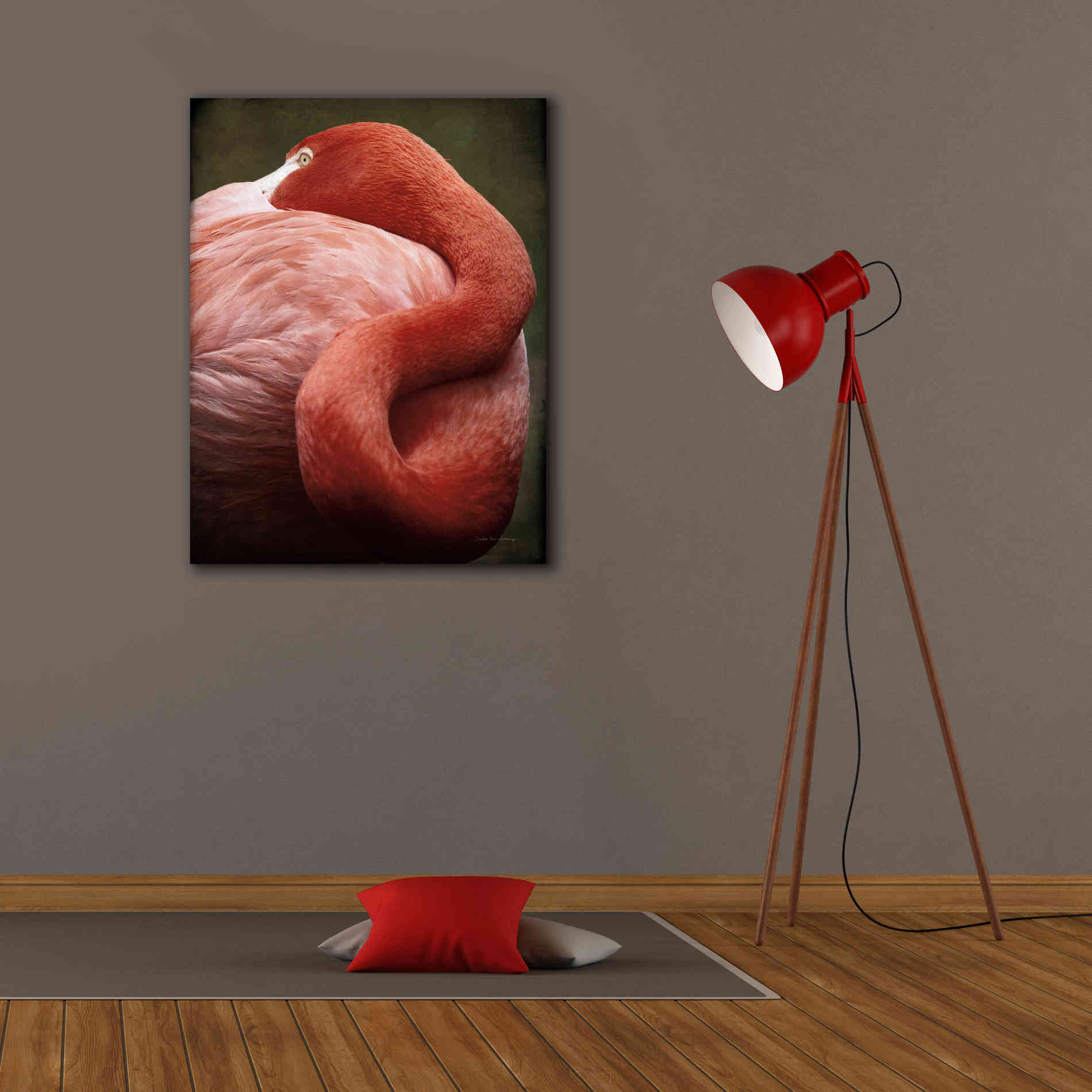 'Caribbean Flamingo I' by Debra Van Swearingen, Canvas Wall Art,26 x 34