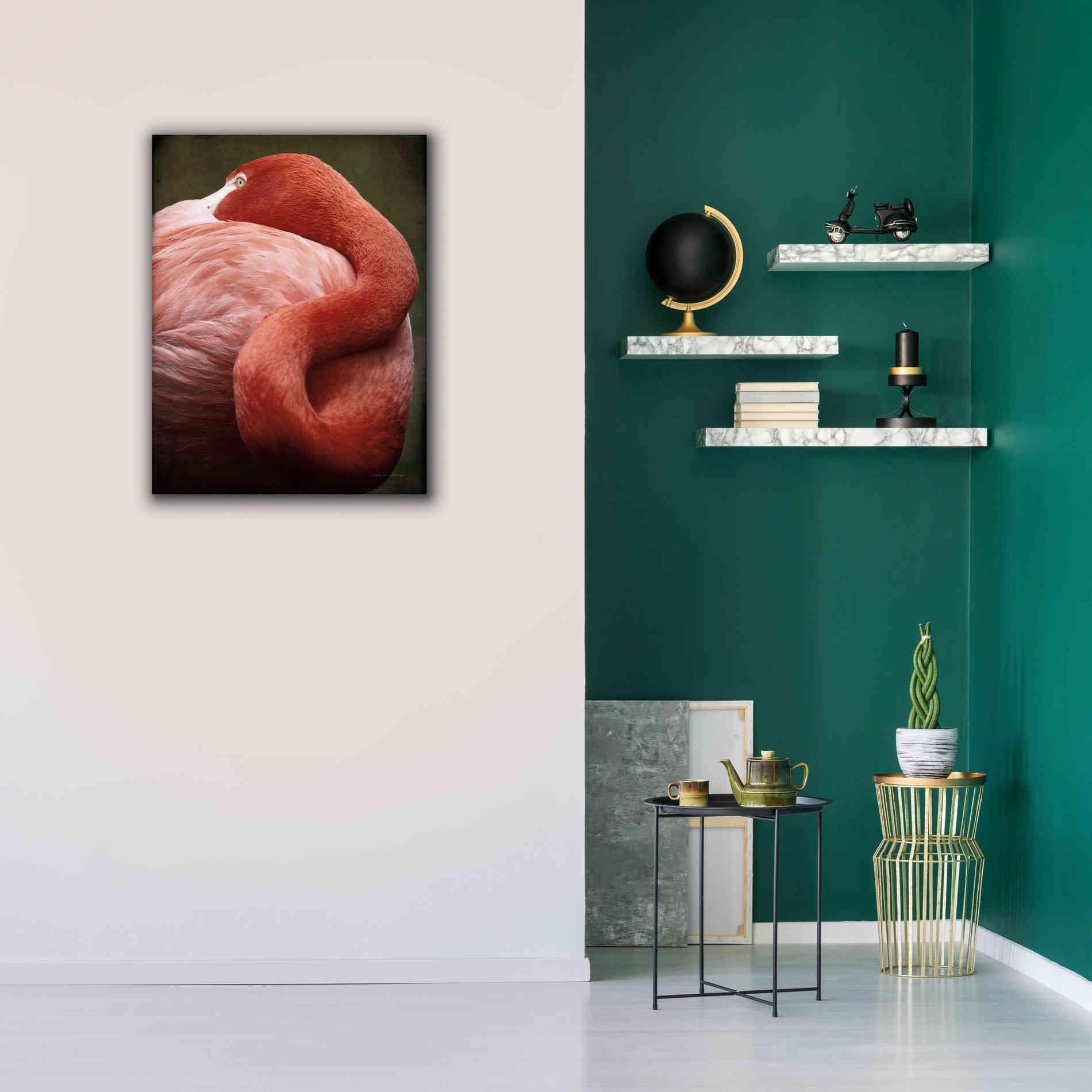 'Caribbean Flamingo I' by Debra Van Swearingen, Canvas Wall Art,26 x 34