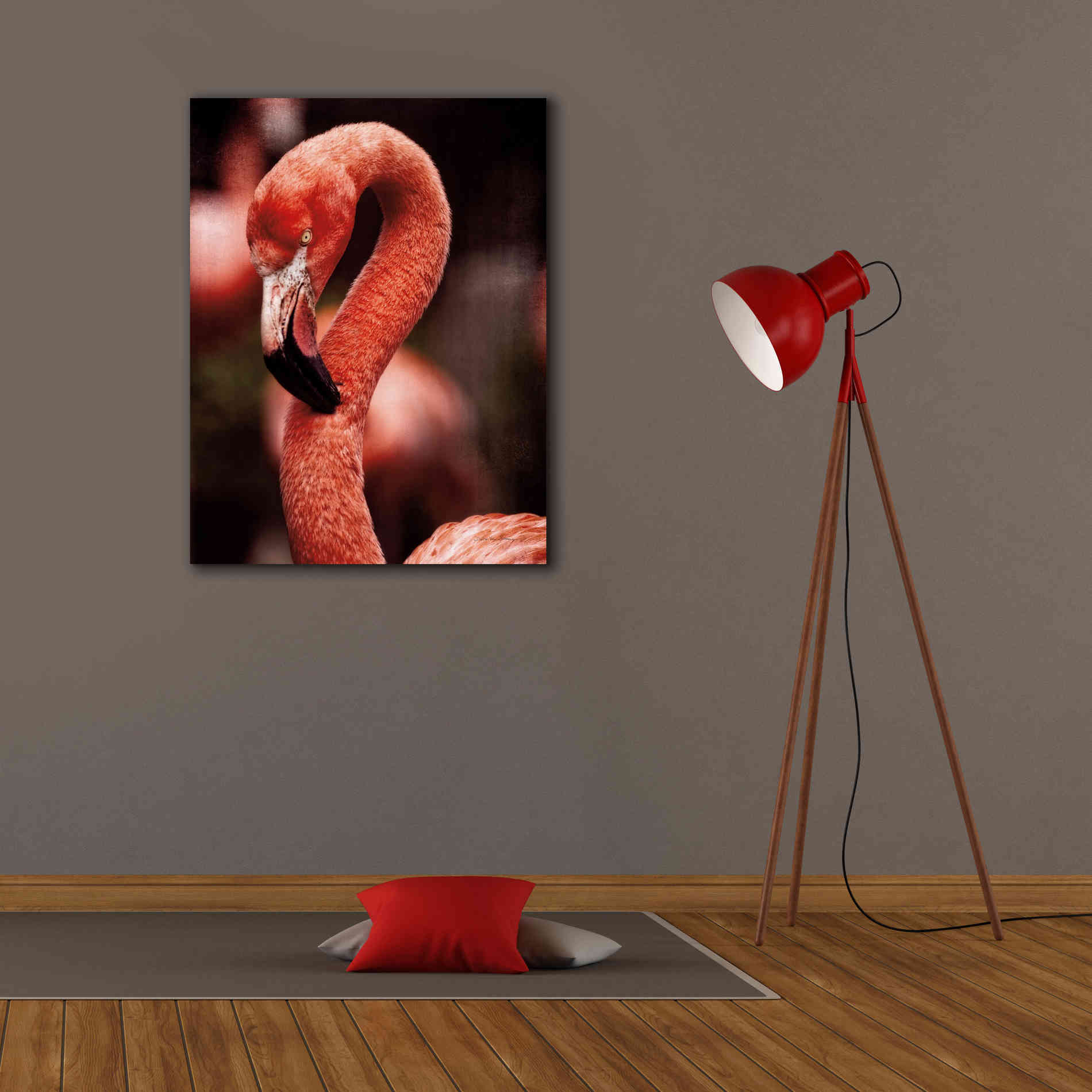 'Caribbean Flamingo II' by Debra Van Swearingen, Canvas Wall Art,26 x 34