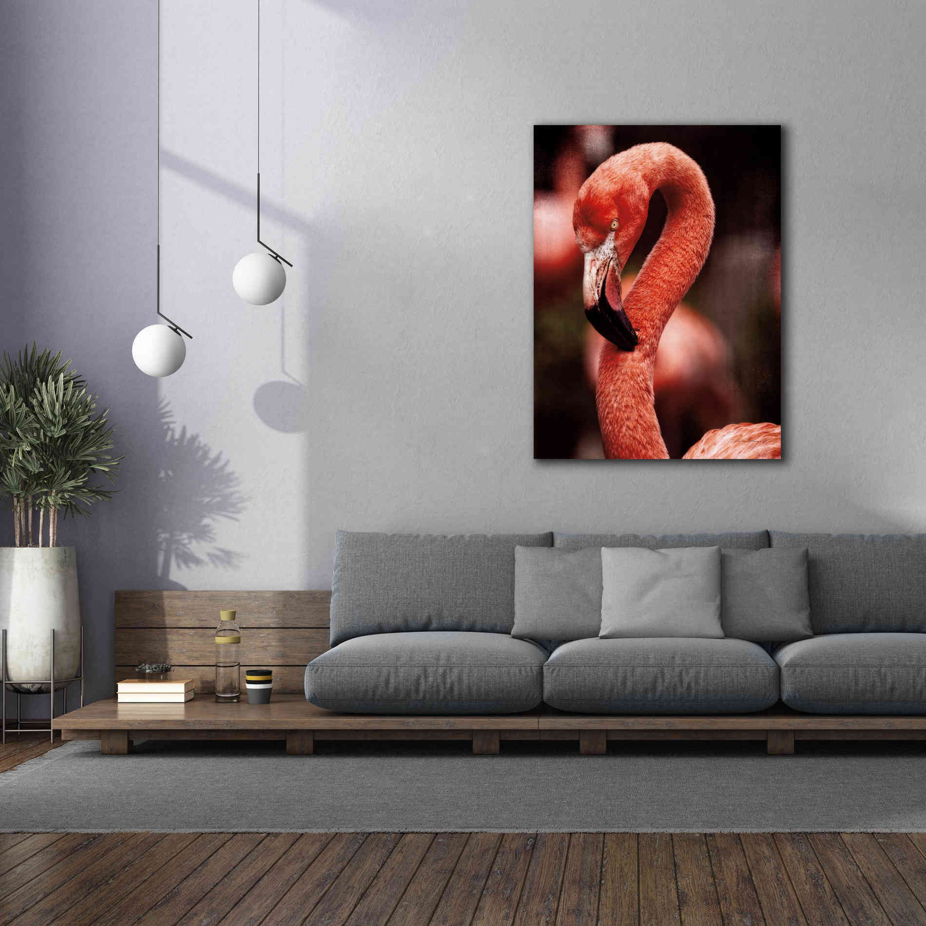 'Caribbean Flamingo II' by Debra Van Swearingen, Canvas Wall Art,40 x 54