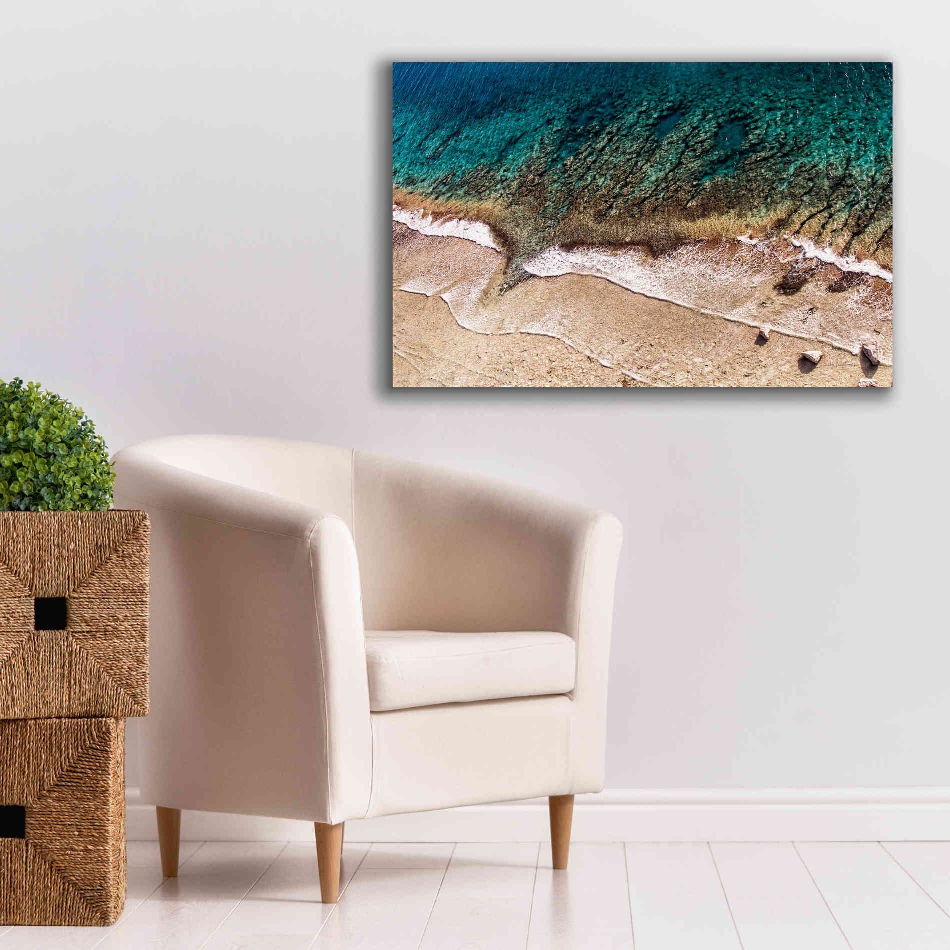 'Sand and Sea' by Debra Van Swearingen, Canvas Wall Art,40 x 26