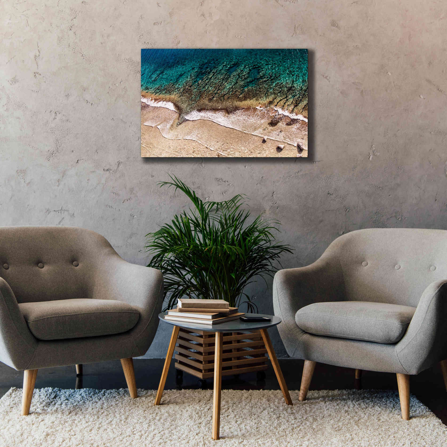 'Sand and Sea' by Debra Van Swearingen, Canvas Wall Art,40 x 26