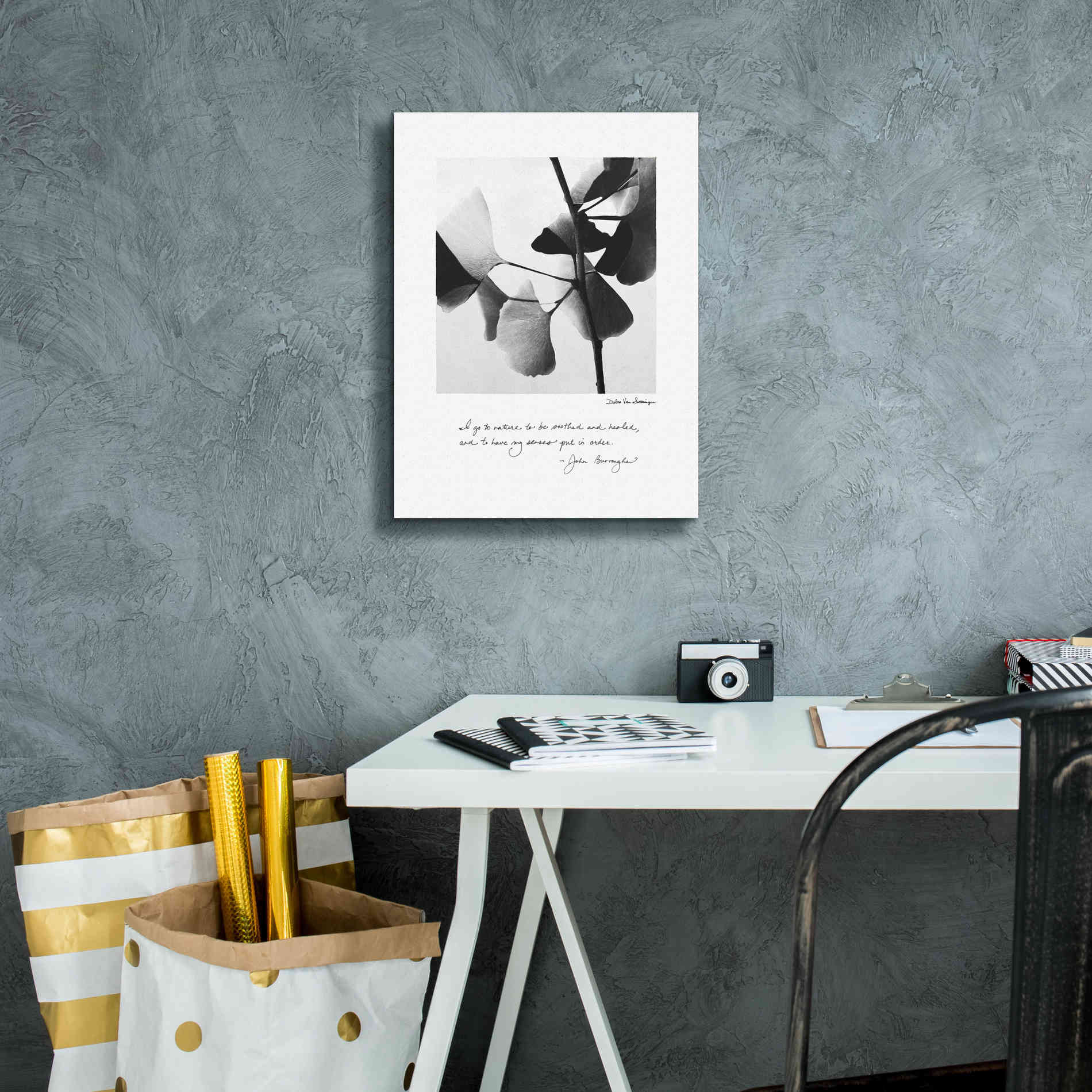 'Delicate Ginkgo v2' by Debra Van Swearingen, Canvas Wall Art,12 x 16