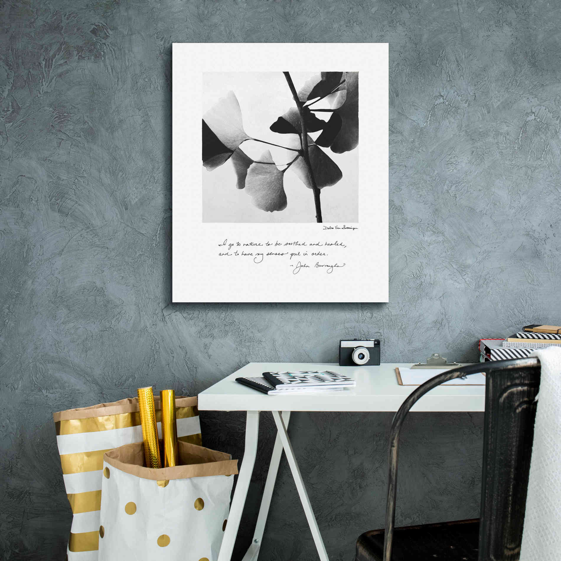 'Delicate Ginkgo v2' by Debra Van Swearingen, Canvas Wall Art,20 x 24