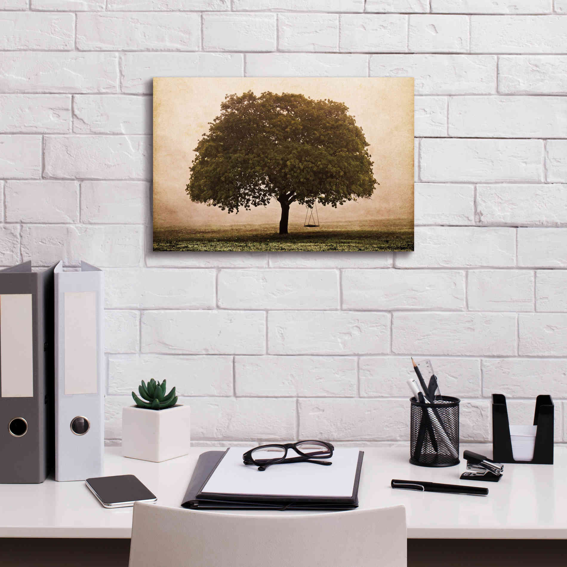 'The Hopeful Oak' by Debra Van Swearingen, Canvas Wall Art,18 x 12