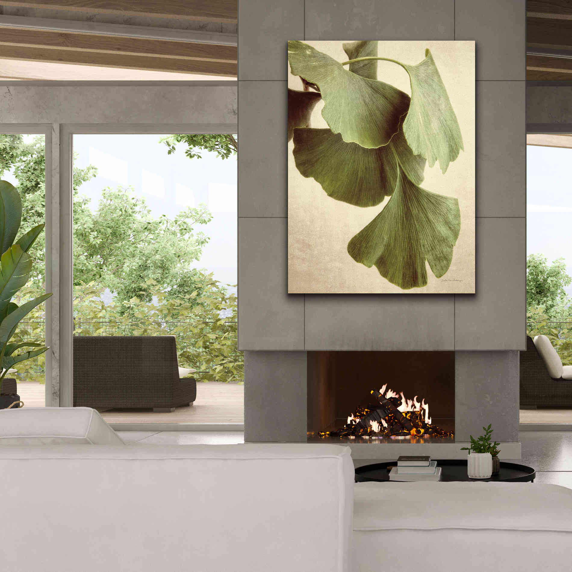 'Gingko Color' by Debra Van Swearingen, Canvas Wall Art,40 x 54