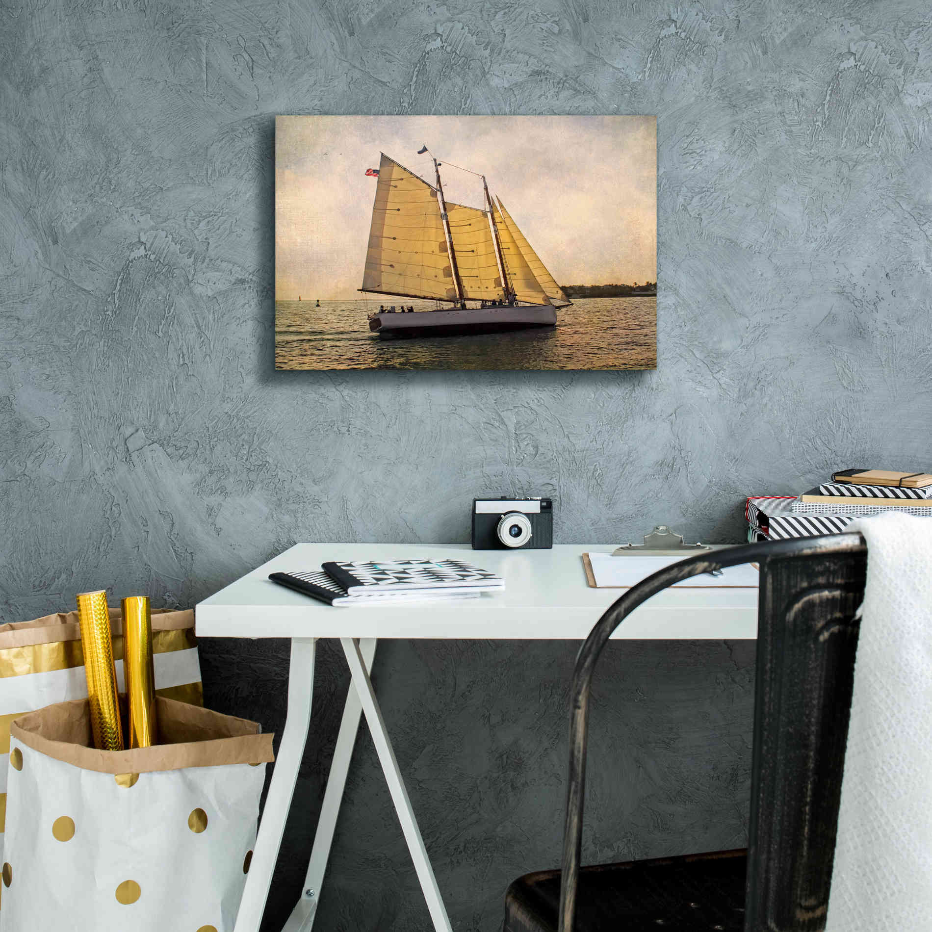 'Morning Sail' by Debra Van Swearingen, Canvas Wall Art,18 x 12