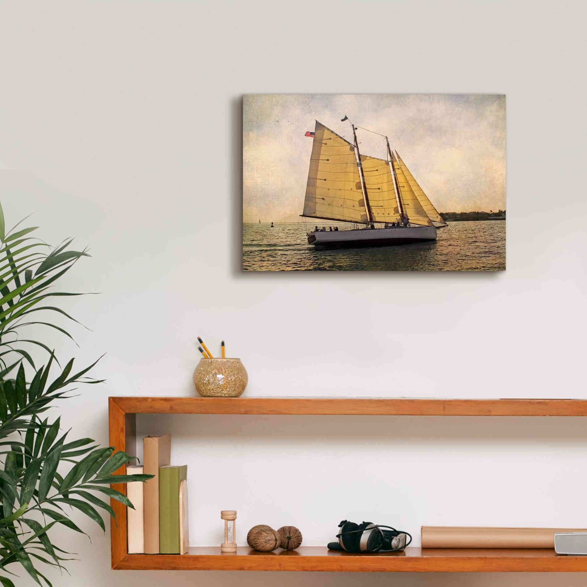 'Morning Sail' by Debra Van Swearingen, Canvas Wall Art,18 x 12