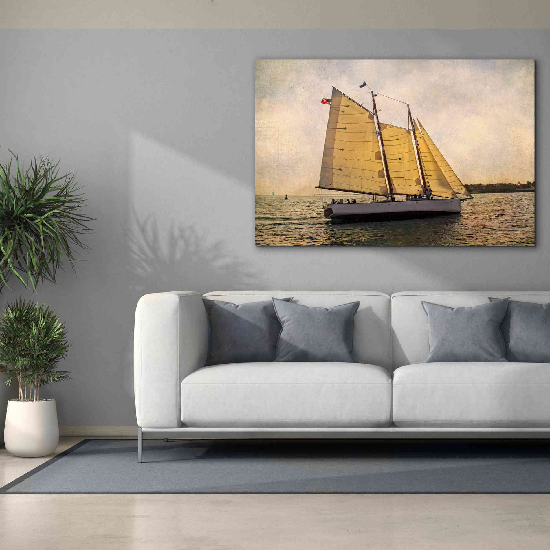 'Morning Sail' by Debra Van Swearingen, Canvas Wall Art,60 x 40