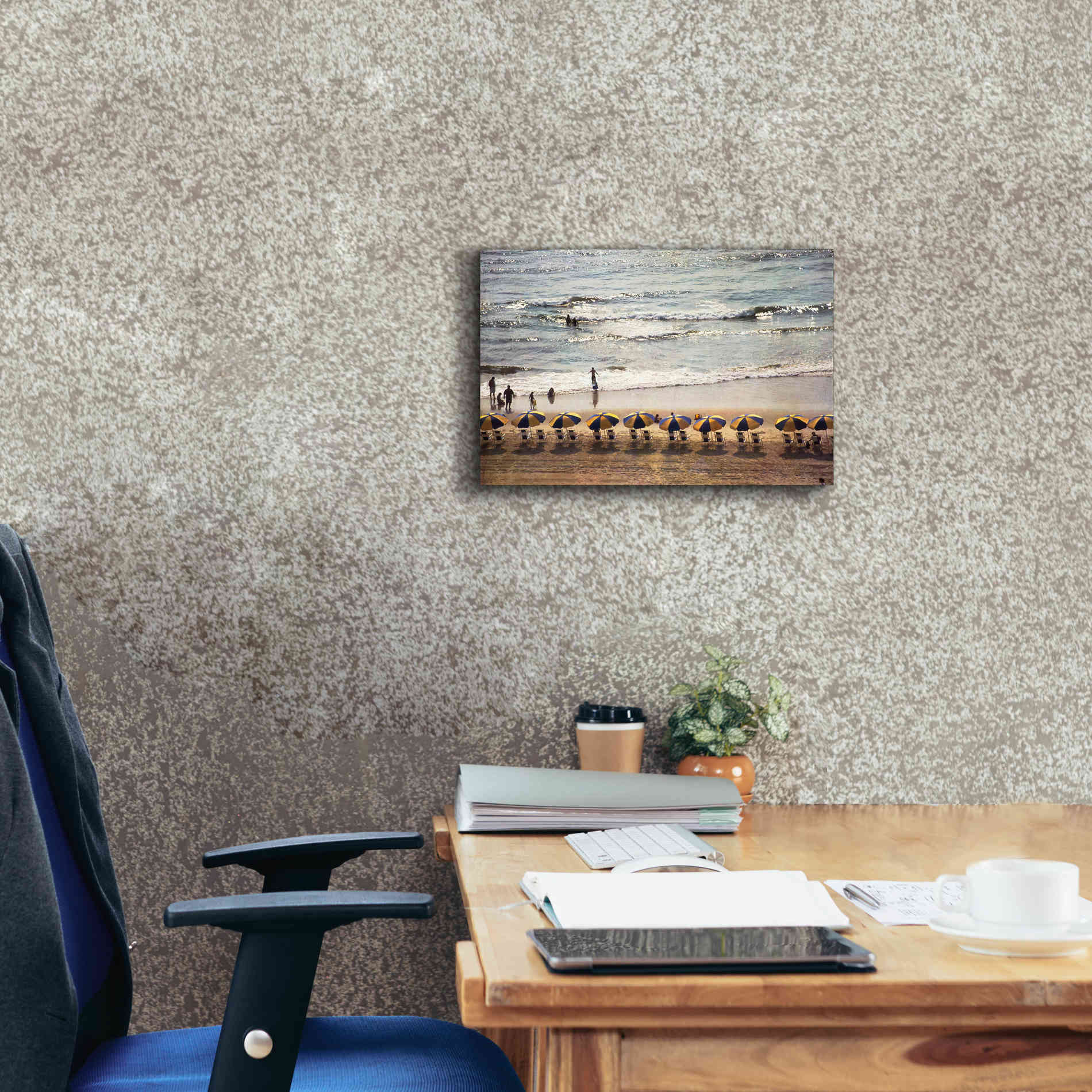 'A Day At The Beach' by Debra Van Swearingen, Canvas Wall Art,18 x 12