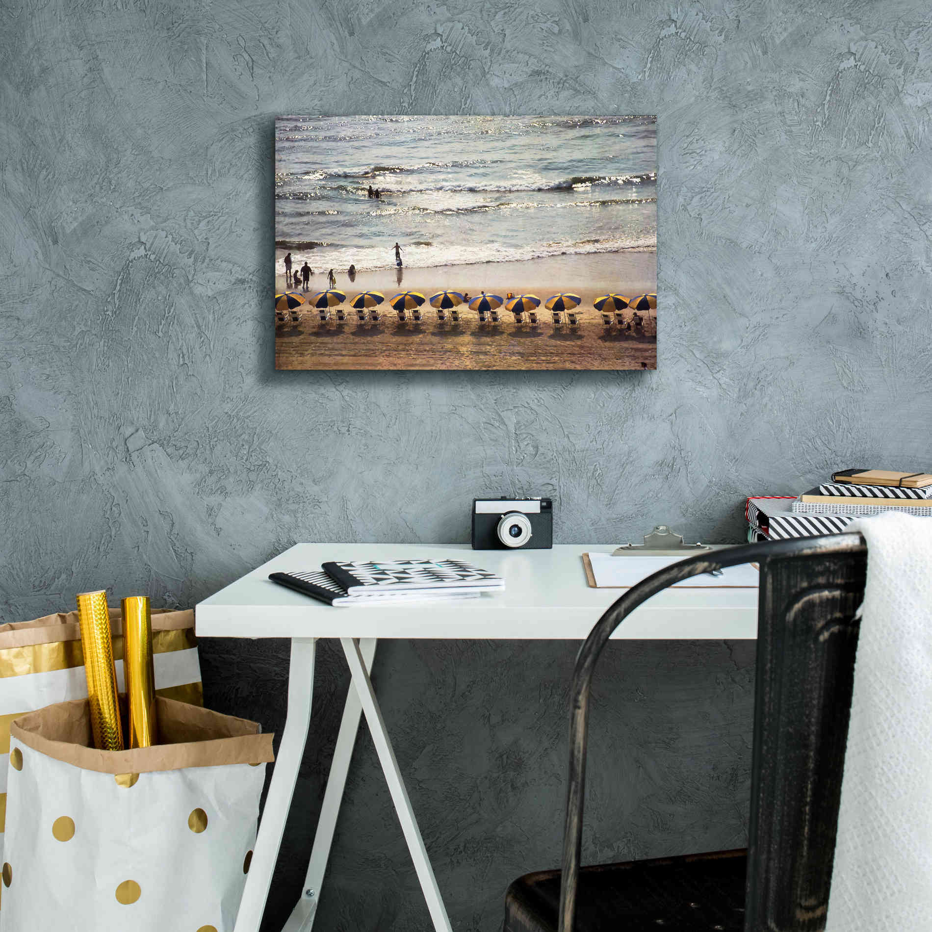 'A Day At The Beach' by Debra Van Swearingen, Canvas Wall Art,18 x 12