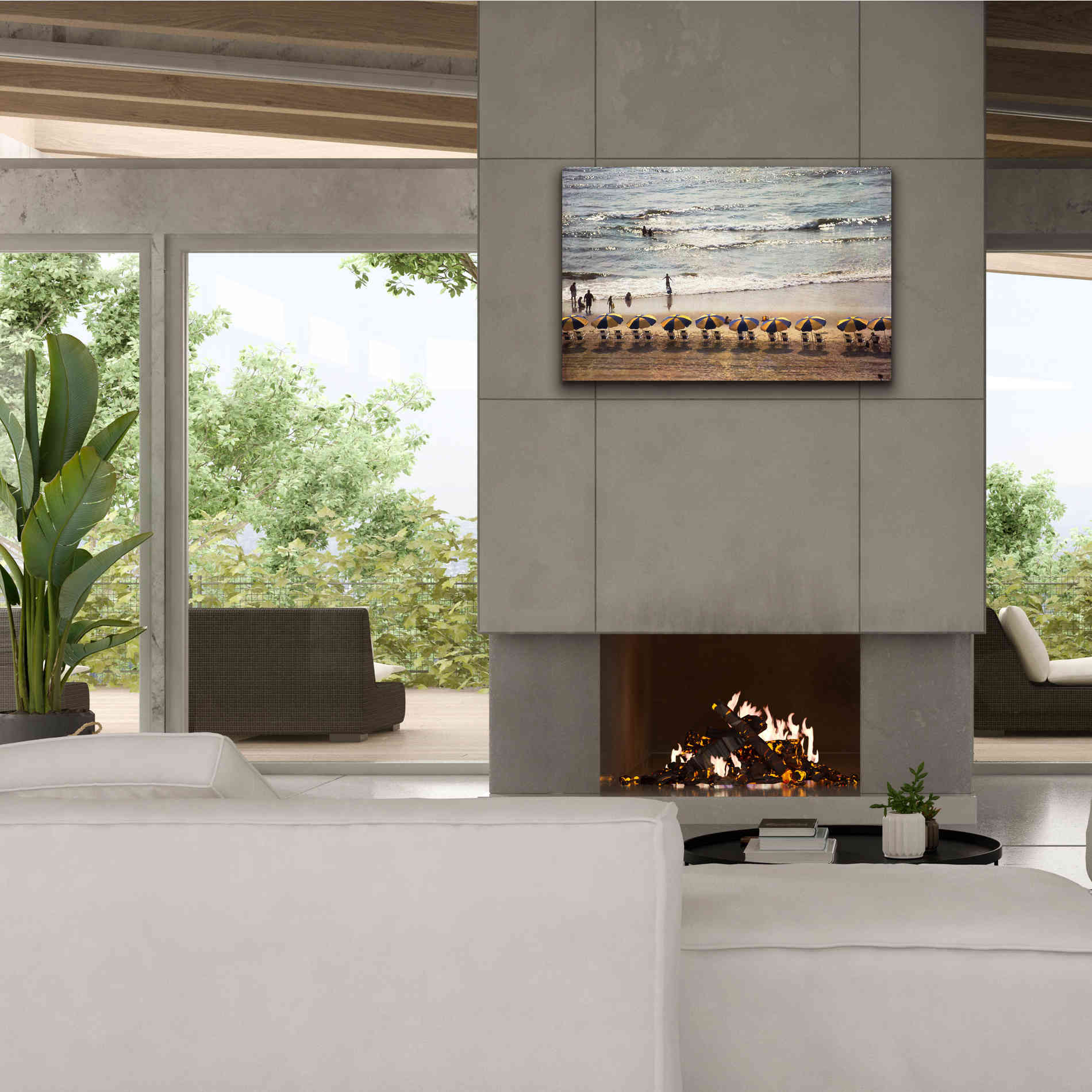 'A Day At The Beach' by Debra Van Swearingen, Canvas Wall Art,40 x 26