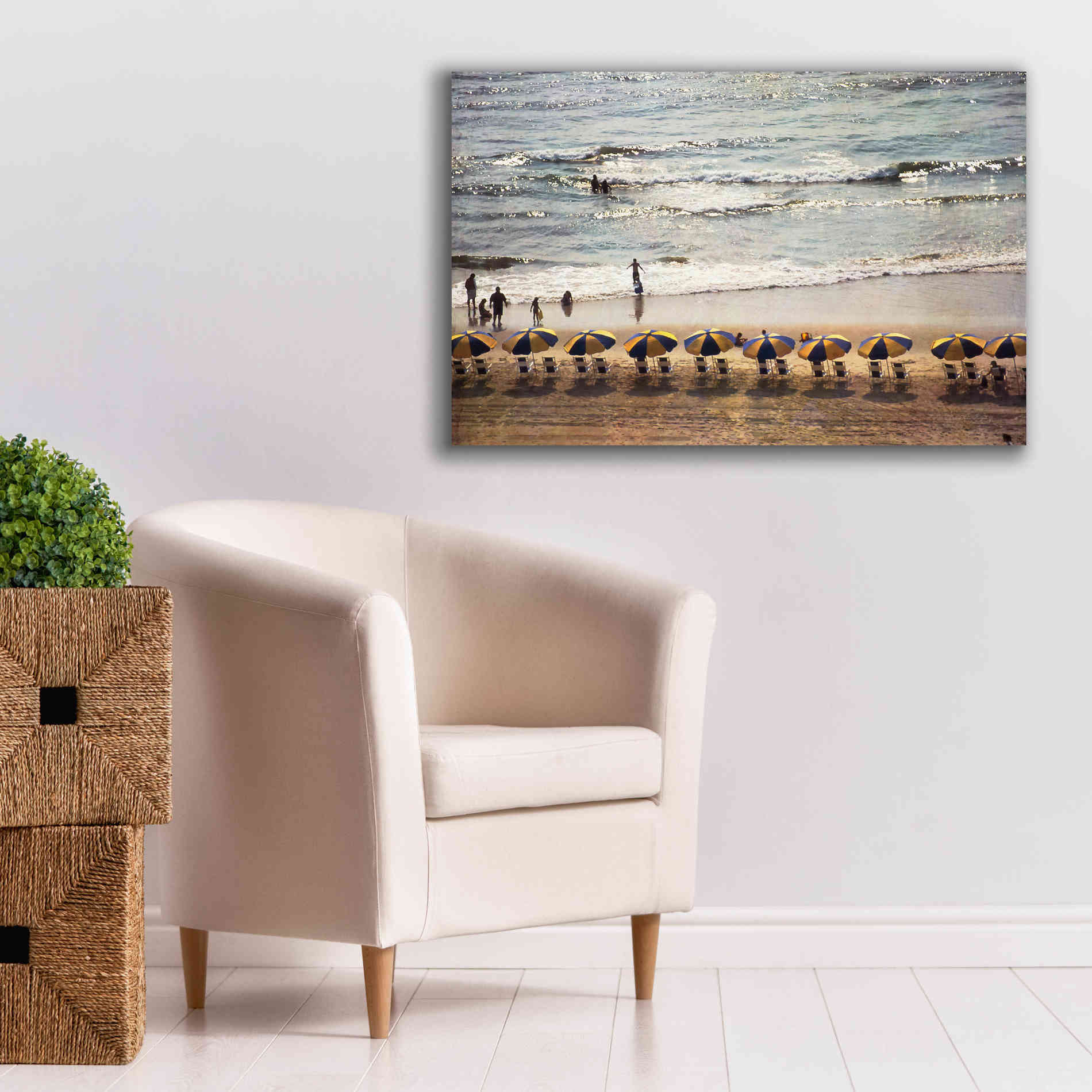 'A Day At The Beach' by Debra Van Swearingen, Canvas Wall Art,40 x 26
