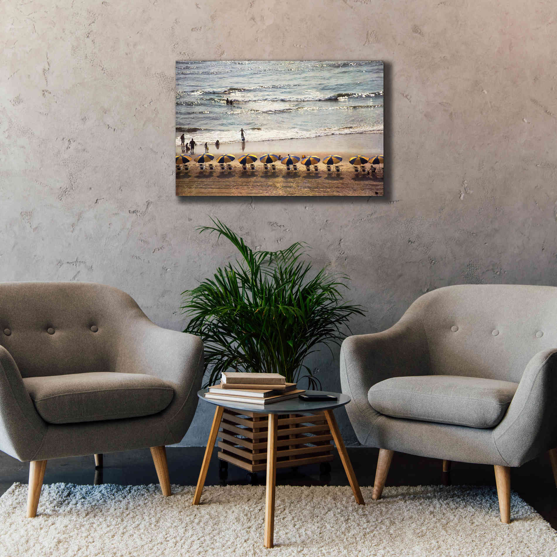 'A Day At The Beach' by Debra Van Swearingen, Canvas Wall Art,40 x 26