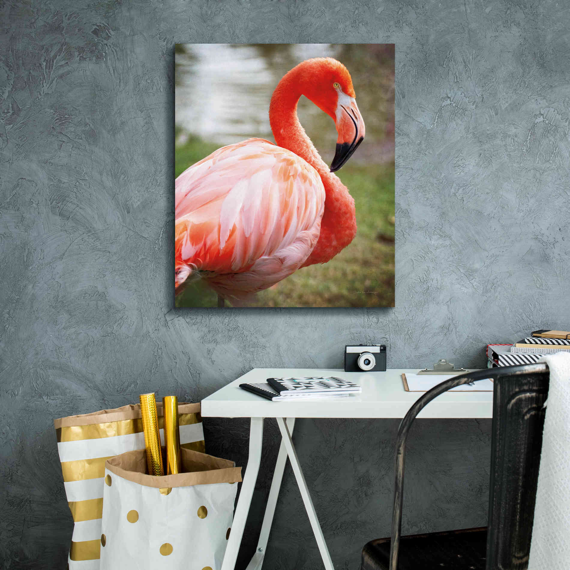 'Flamingo I' by Debra Van Swearingen, Canvas Wall Art,20 x 24