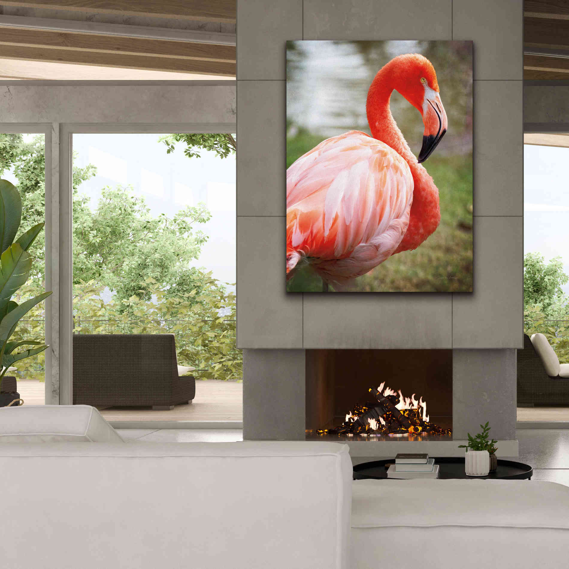 'Flamingo I' by Debra Van Swearingen, Canvas Wall Art,40 x 54