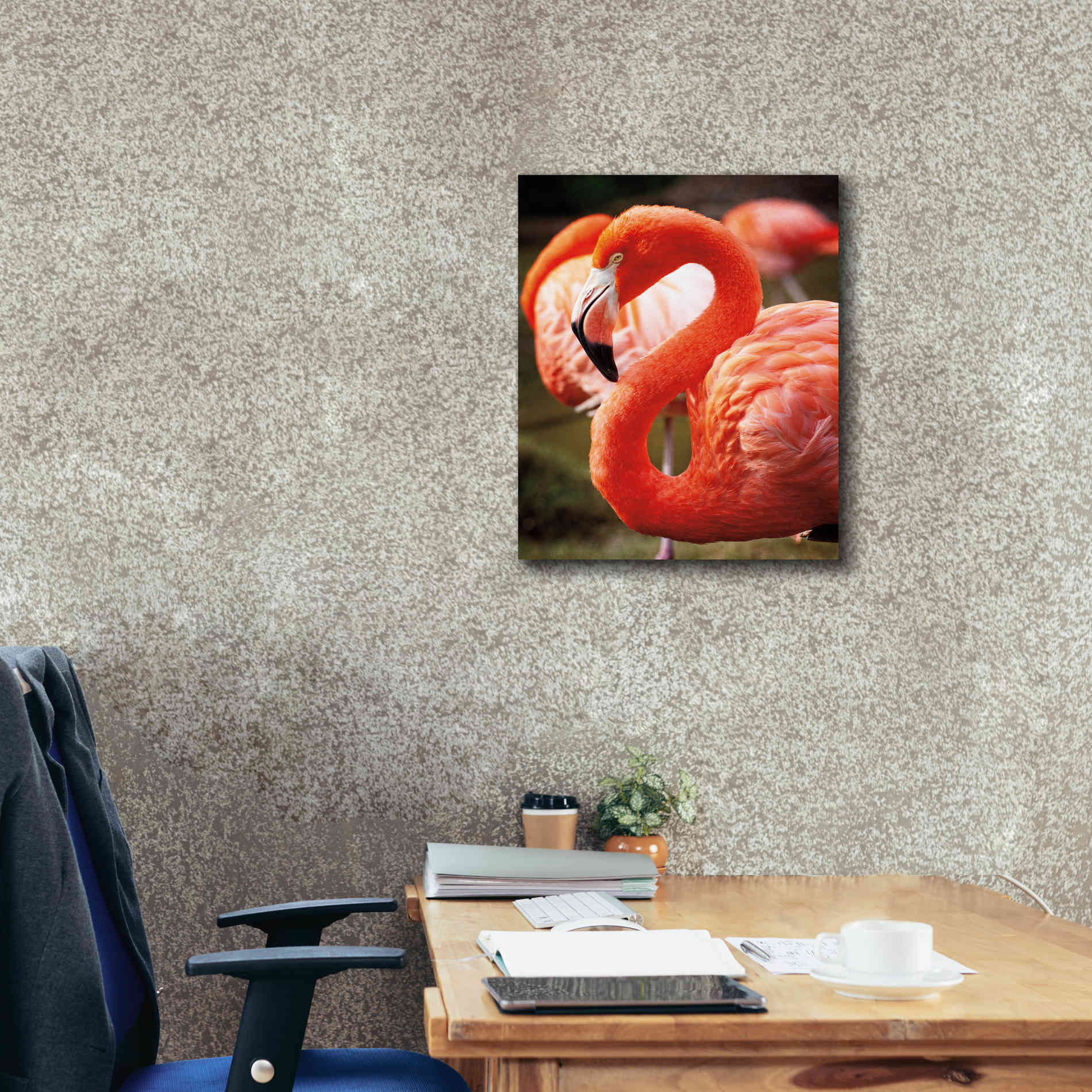 'Flamingo III' by Debra Van Swearingen, Canvas Wall Art,20 x 24