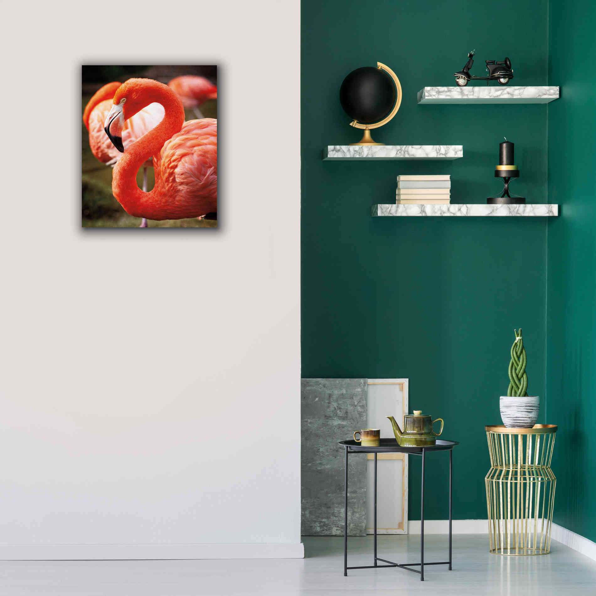 'Flamingo III' by Debra Van Swearingen, Canvas Wall Art,20 x 24