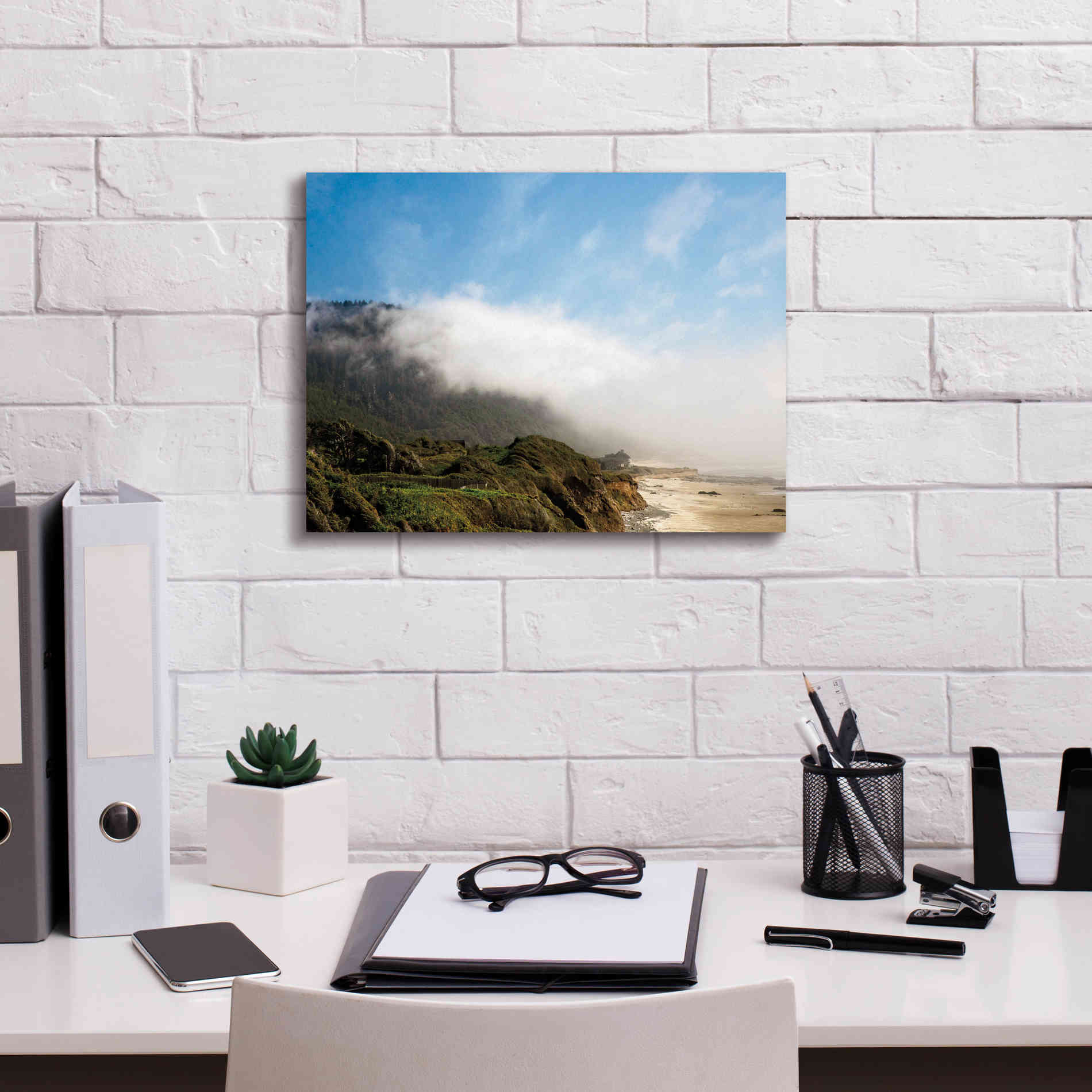 'Coastal Fog' by Debra Van Swearingen, Canvas Wall Art,16 x 12