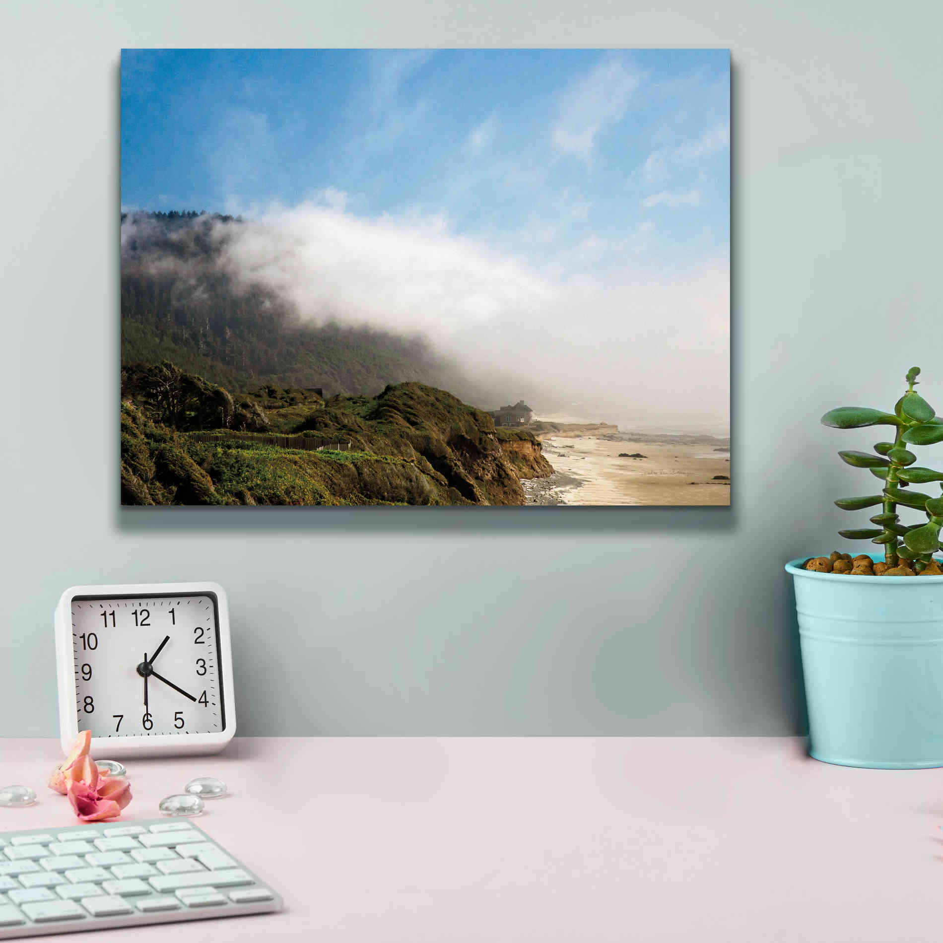 'Coastal Fog' by Debra Van Swearingen, Canvas Wall Art,16 x 12