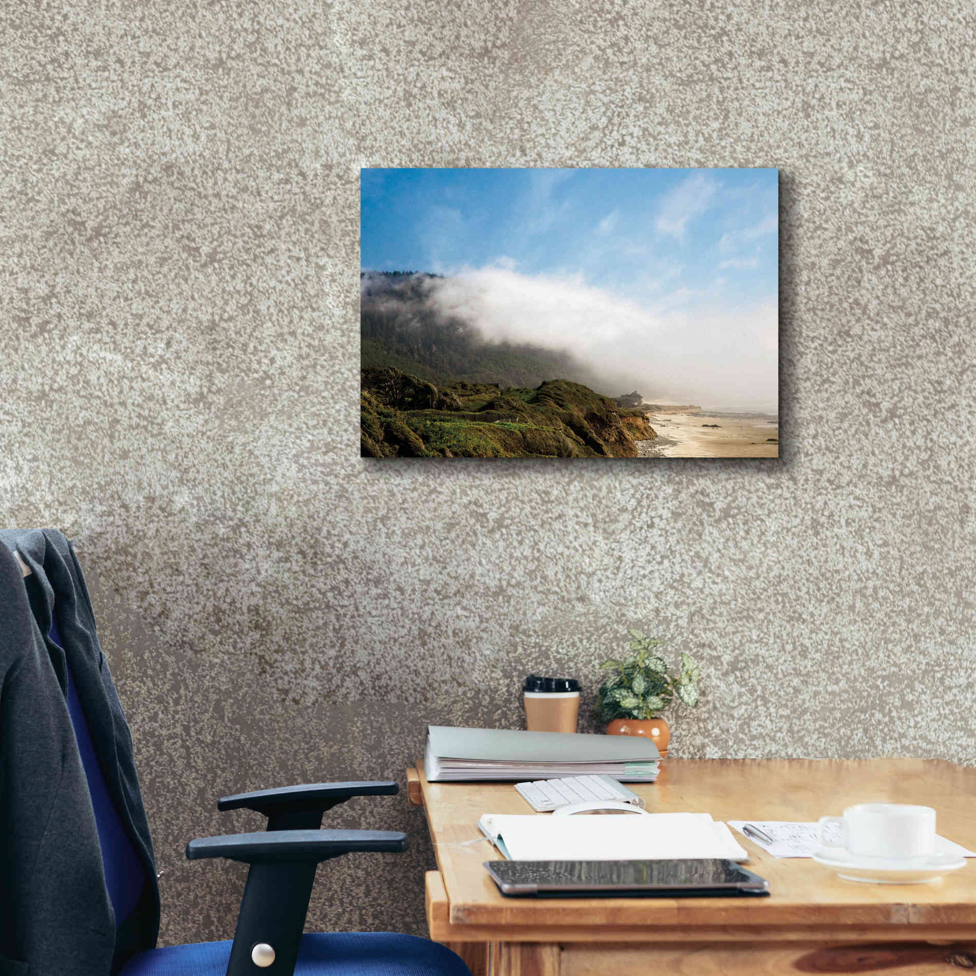 'Coastal Fog' by Debra Van Swearingen, Canvas Wall Art,26 x 18