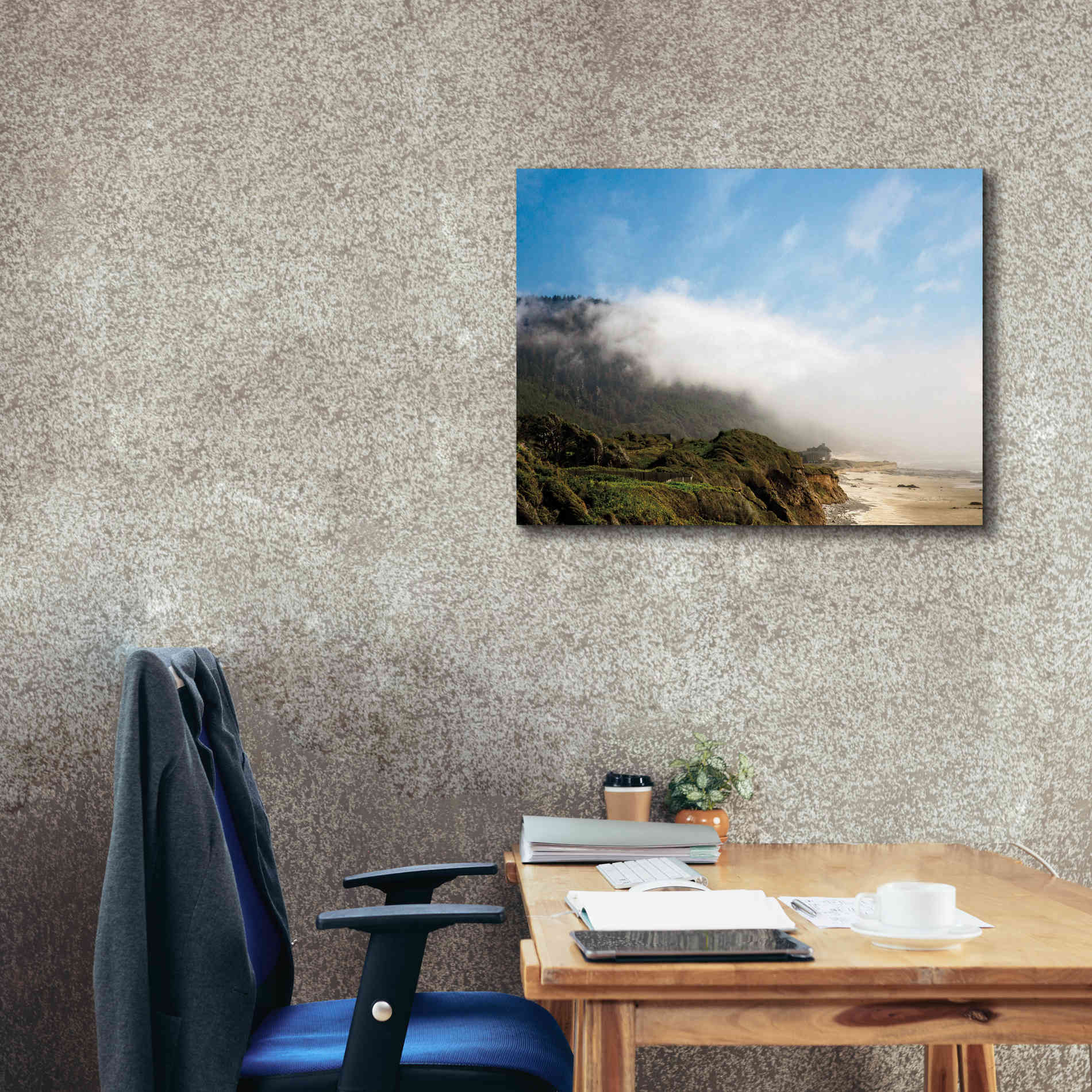 'Coastal Fog' by Debra Van Swearingen, Canvas Wall Art,34 x 26