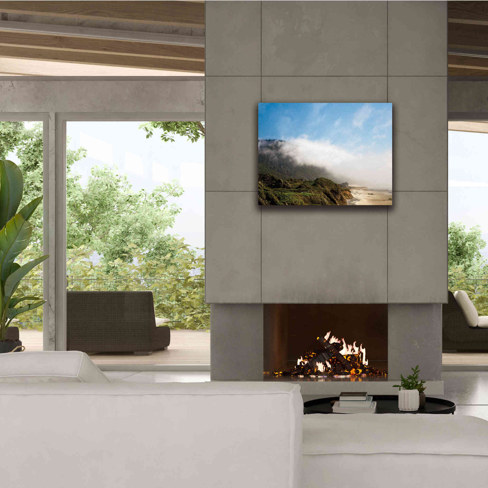 'Coastal Fog' by Debra Van Swearingen, Canvas Wall Art,34 x 26