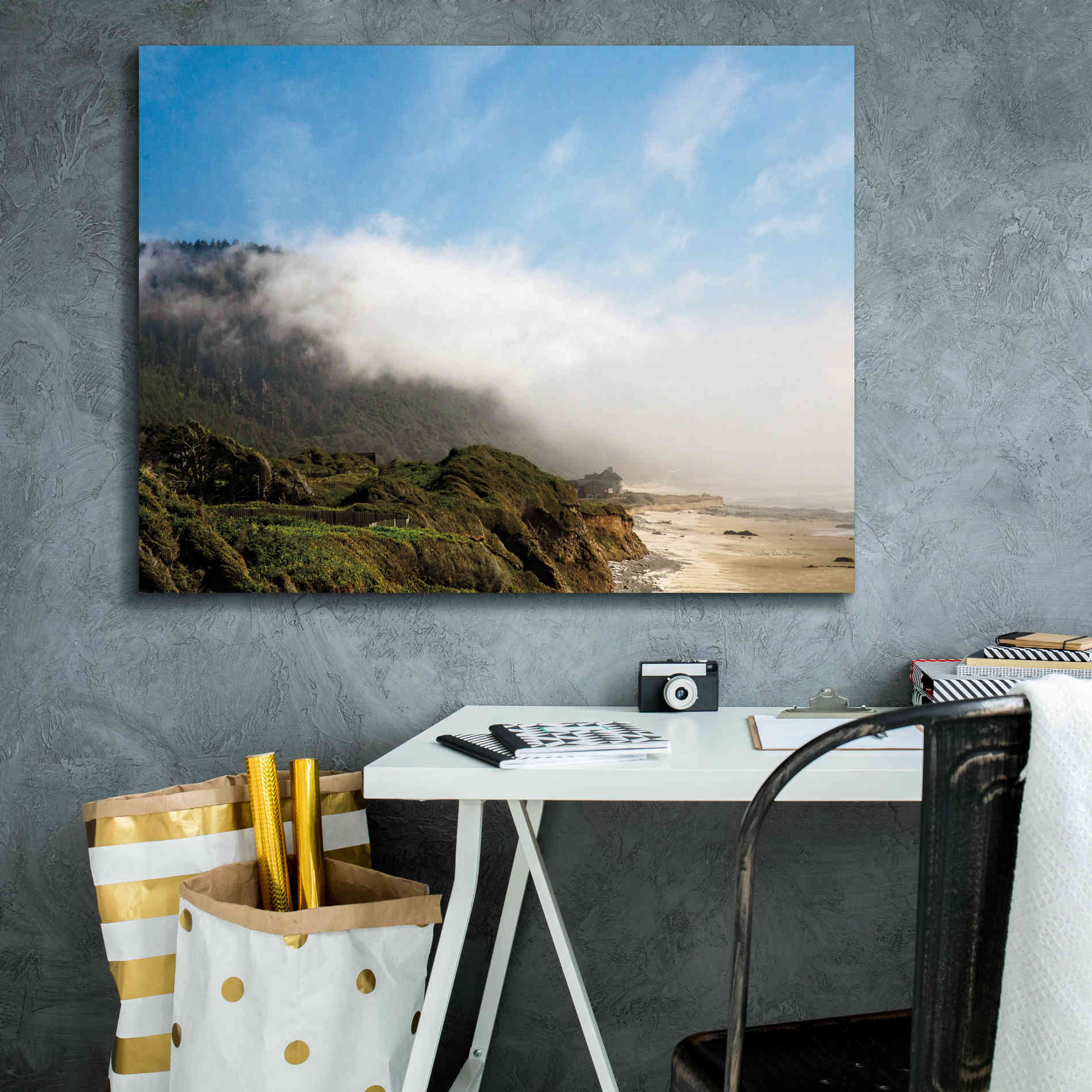 'Coastal Fog' by Debra Van Swearingen, Canvas Wall Art,34 x 26