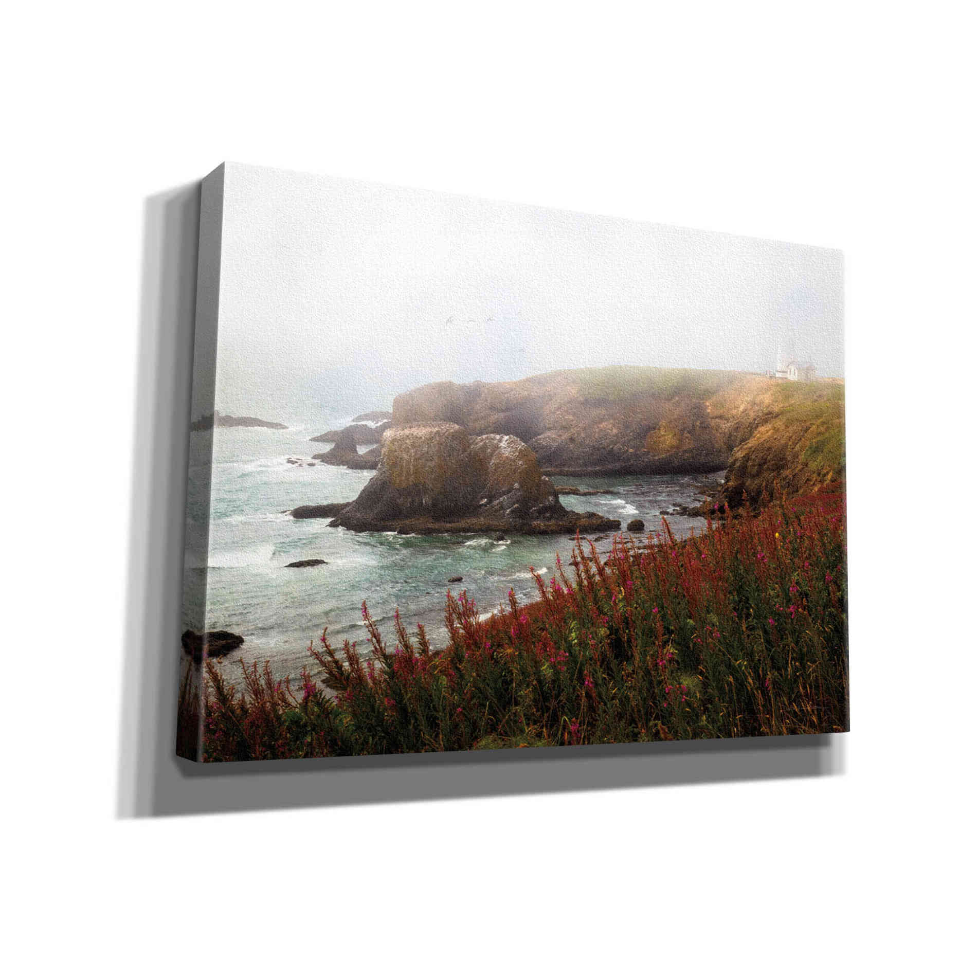 'Lighthouse Fog' by Debra Van Swearingen, Canvas Wall Art,16x12x1.1x0,26x18x1.1x0,34x26x1.74x0,54x40x1.74x0