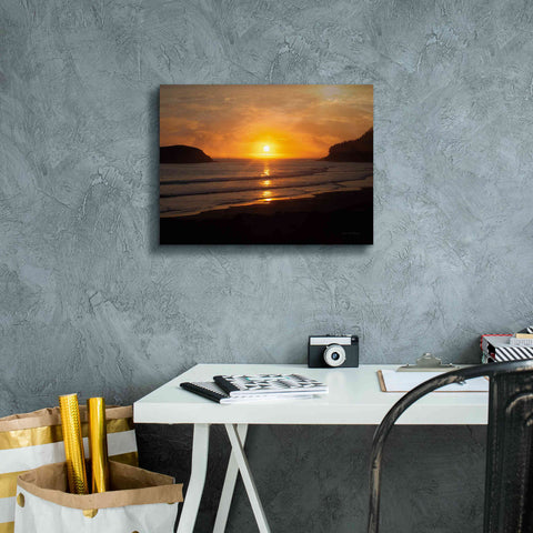 Image of 'Ocean Sunset' by Debra Van Swearingen, Canvas Wall Art,16 x 12