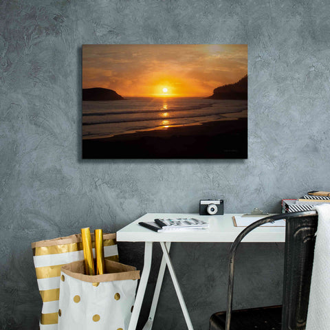 Image of 'Ocean Sunset' by Debra Van Swearingen, Canvas Wall Art,26 x 18