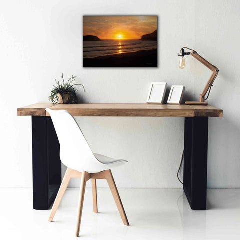 Image of 'Ocean Sunset' by Debra Van Swearingen, Canvas Wall Art,26 x 18