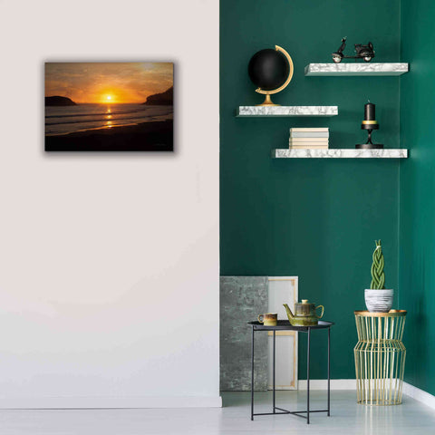 Image of 'Ocean Sunset' by Debra Van Swearingen, Canvas Wall Art,26 x 18