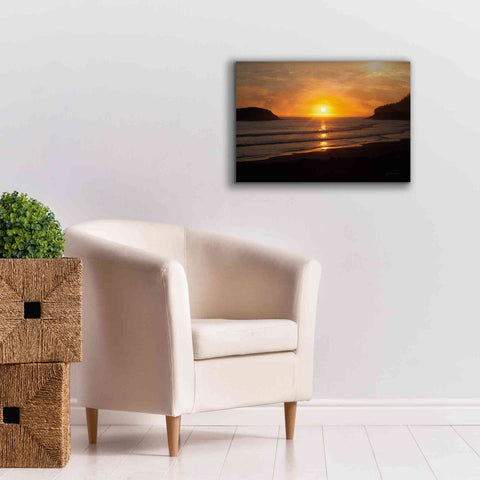 Image of 'Ocean Sunset' by Debra Van Swearingen, Canvas Wall Art,26 x 18