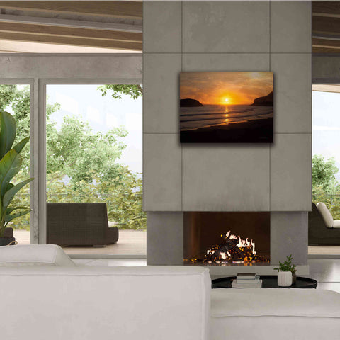 Image of 'Ocean Sunset' by Debra Van Swearingen, Canvas Wall Art,34 x 26