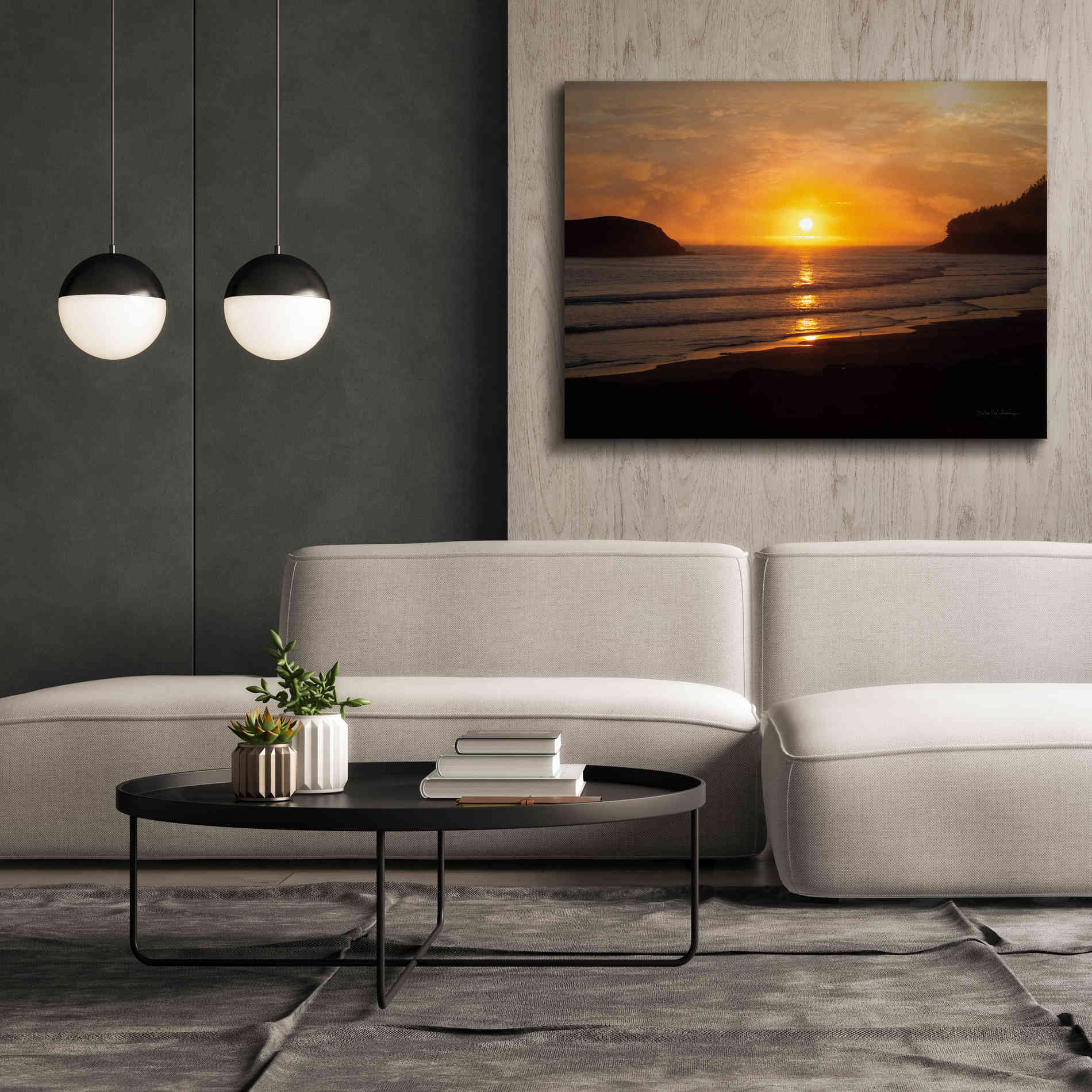 'Ocean Sunset' by Debra Van Swearingen, Canvas Wall Art,54 x 40