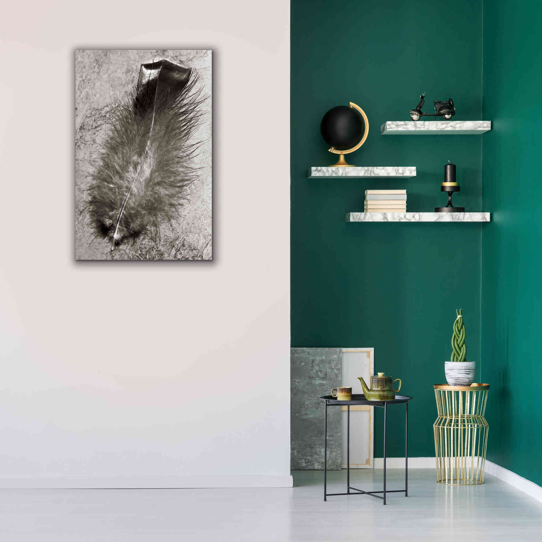 'Feather Shadow IV' by Debra Van Swearingen, Canvas Wall Art,26 x 40