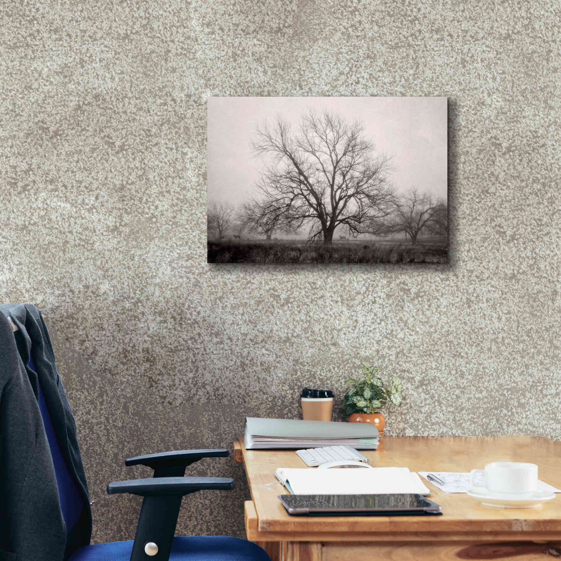 'Morning Calm I BW' by Debra Van Swearingen, Canvas Wall Art,26 x 18