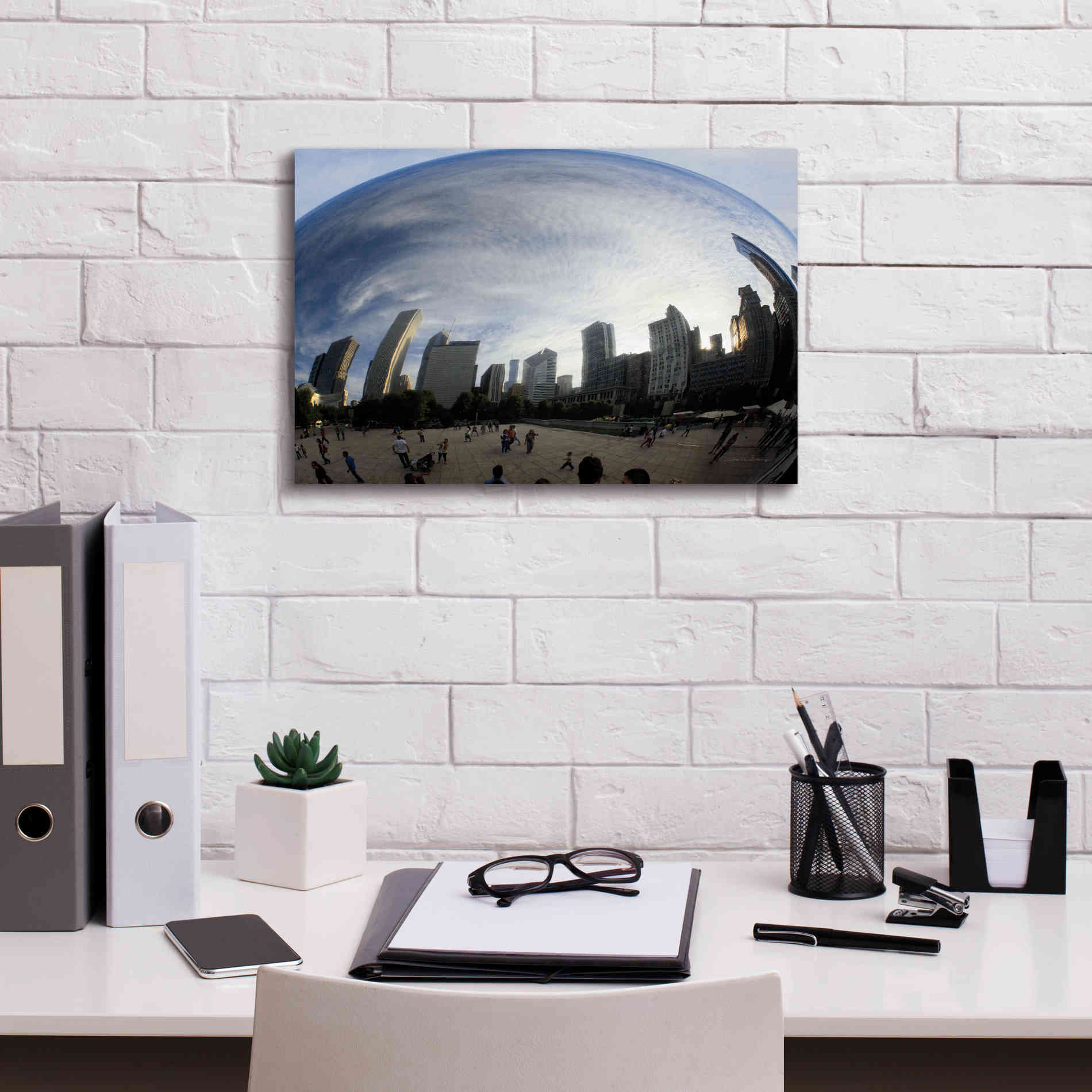 'The Bean Chicago' by Debra Van Swearingen, Canvas Wall Art,18 x 12