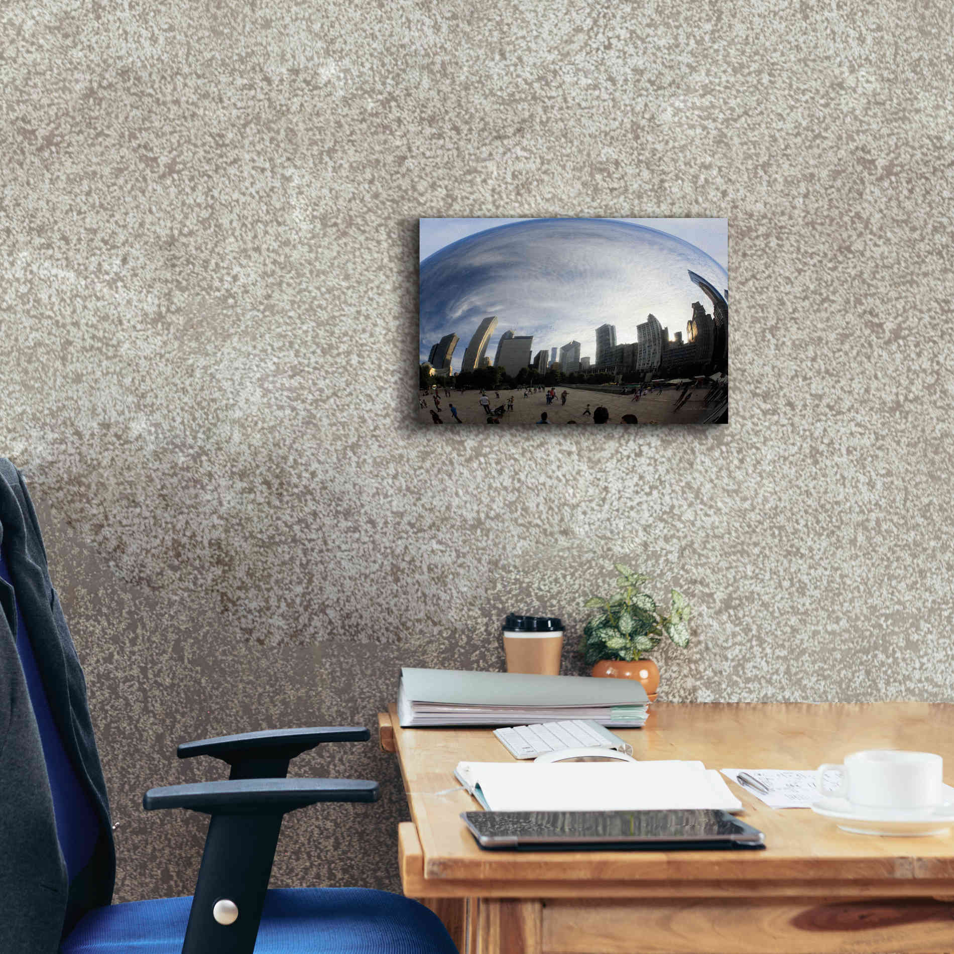 'The Bean Chicago' by Debra Van Swearingen, Canvas Wall Art,18 x 12