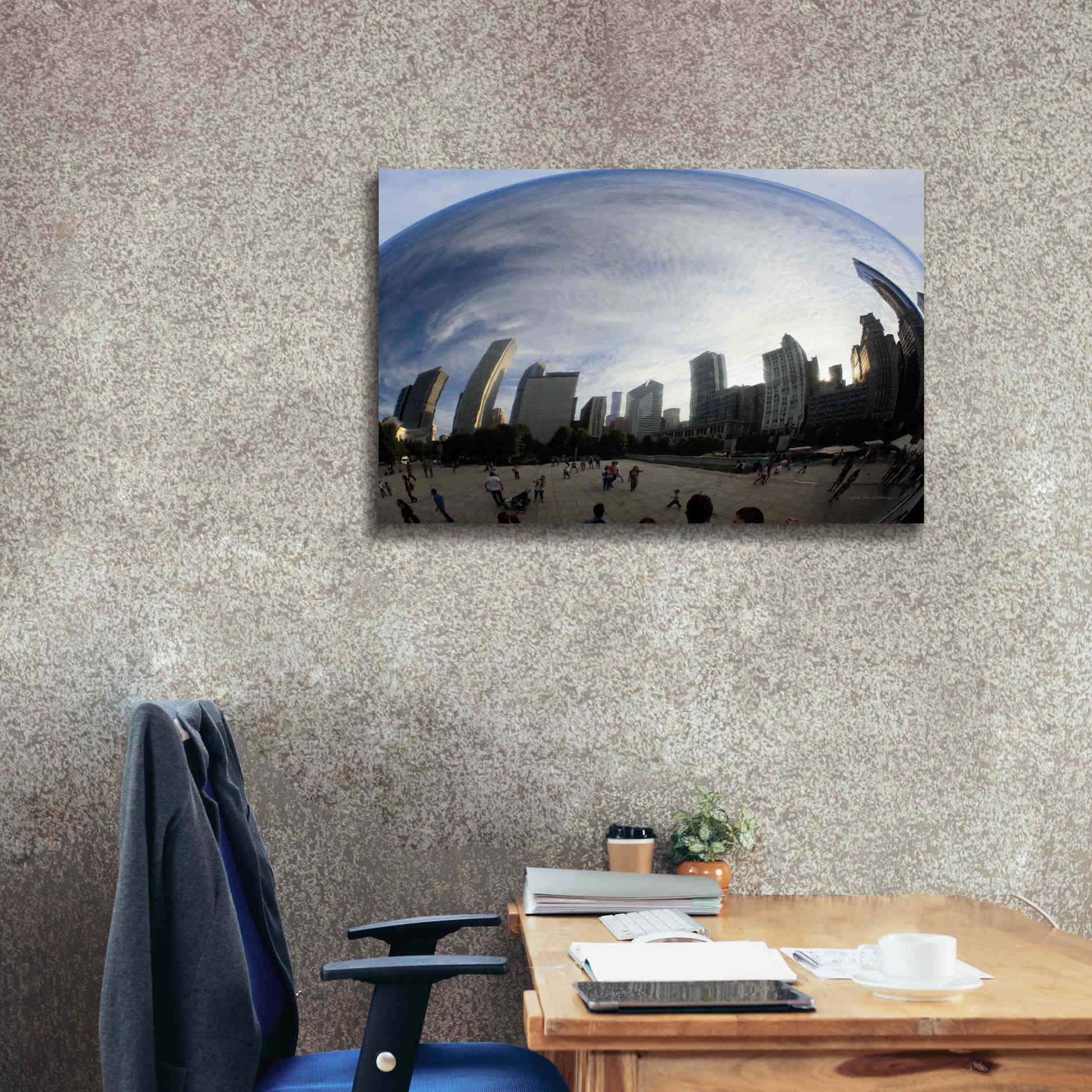 'The Bean Chicago' by Debra Van Swearingen, Canvas Wall Art,40 x 26
